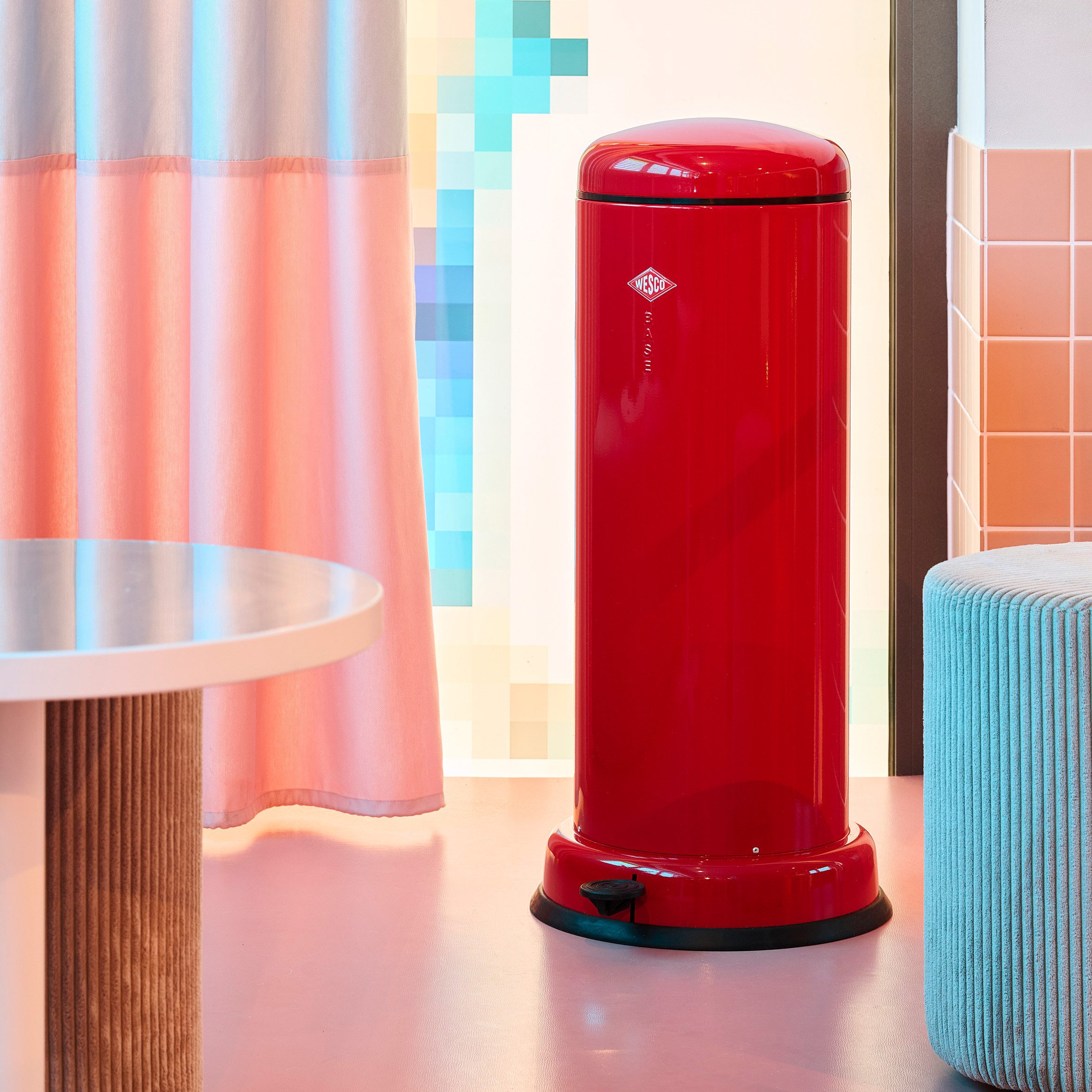 WESCO Mülleimer Baseboy, Abfallsammler mit Dämpfer + Dämpferhalterung 20 Liter