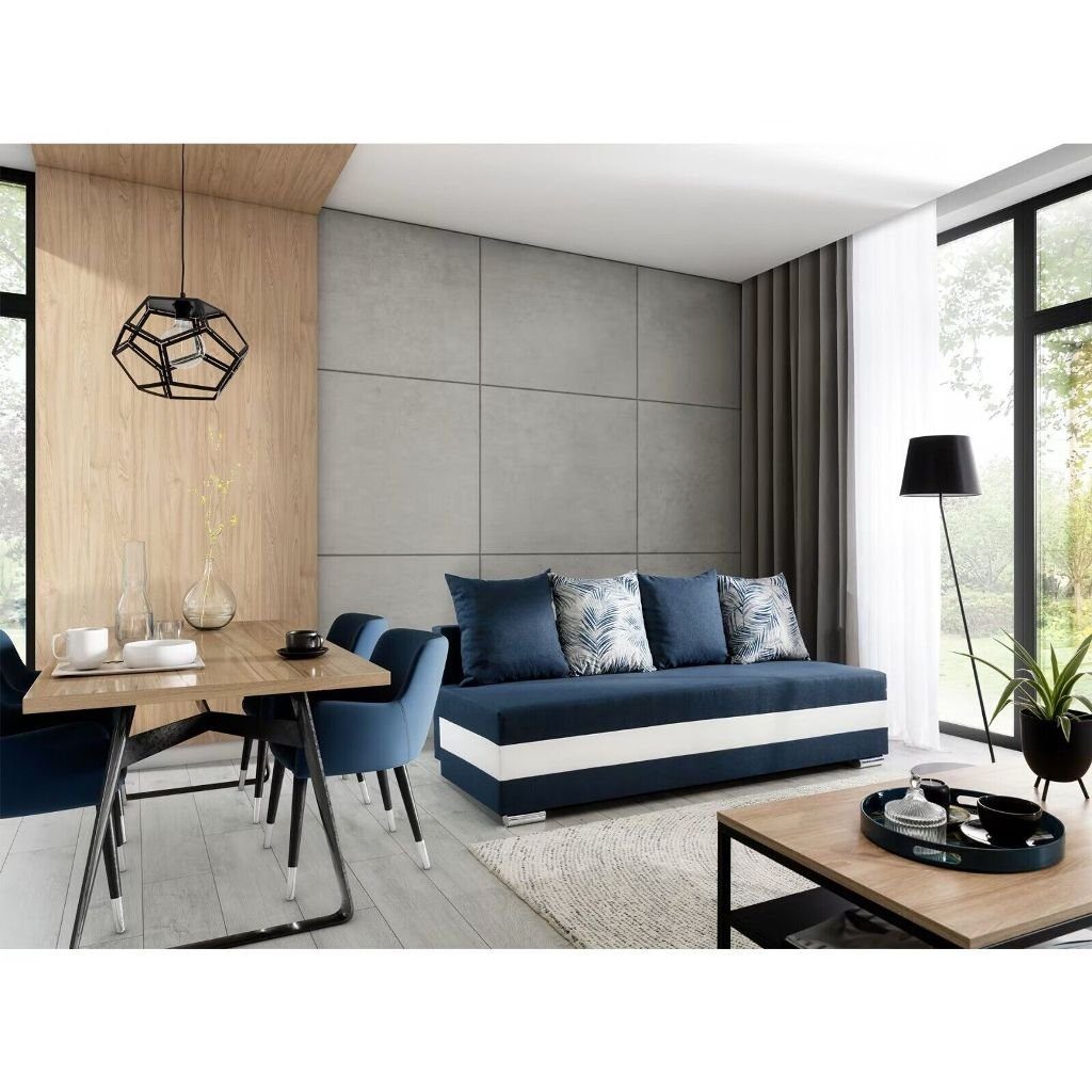1 Sofa Sofort, Modern Made in Sitzer Bettkasten Europa JVmoebel Sofa 3 Couch Teile, Dreisitzer