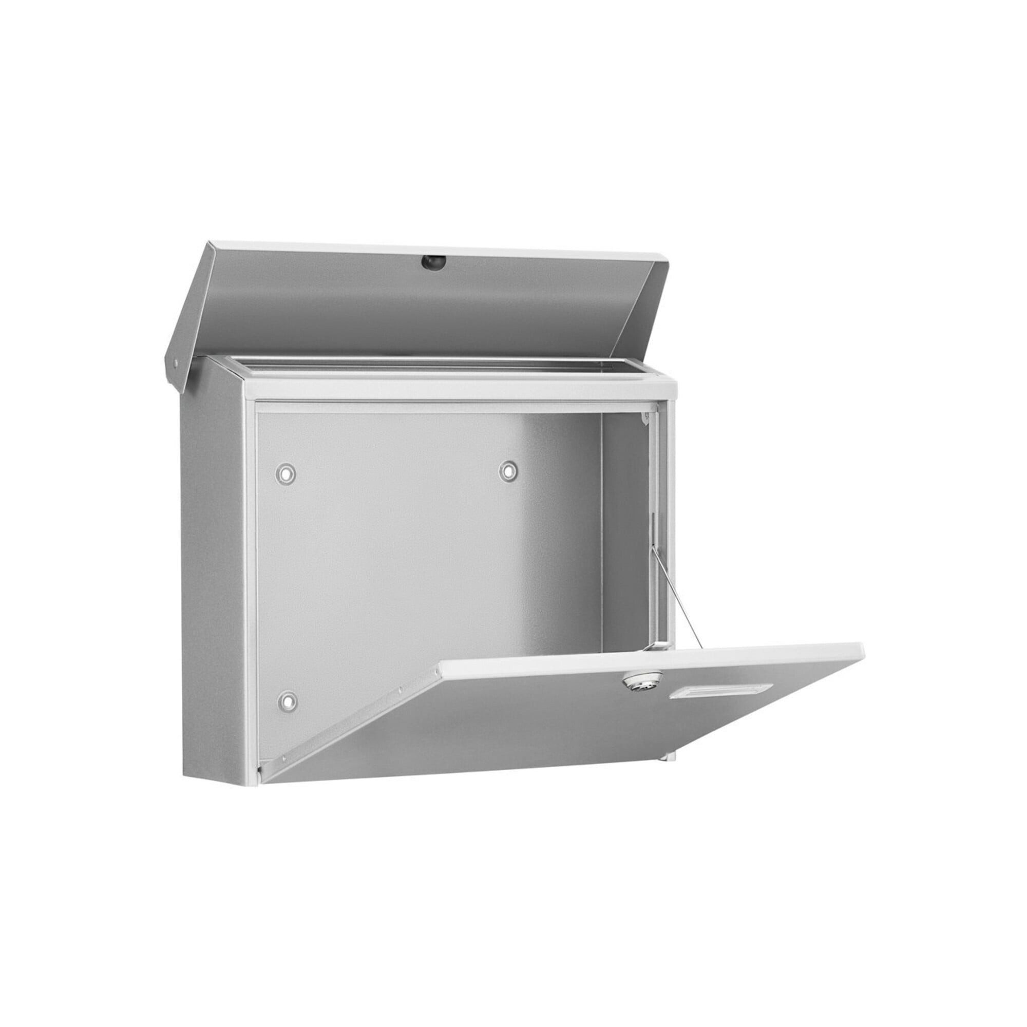 Burg Wächter Briefkasten Burg-Wächter Briefkasten Amsterdam 867 Si Stahl silber verzinkt