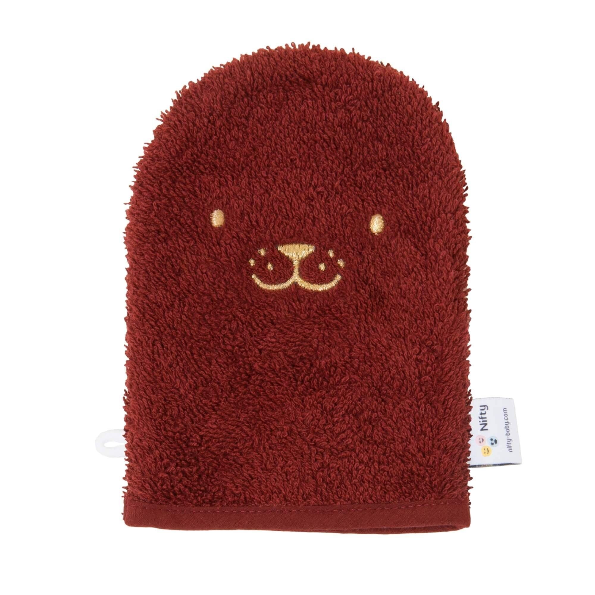 LK Trend & Style Waschhandschuh 3x Baby Waschlappen mit niedlichem Tiergesicht, (3-St), aus hochwertiger Bio-Baumwolle