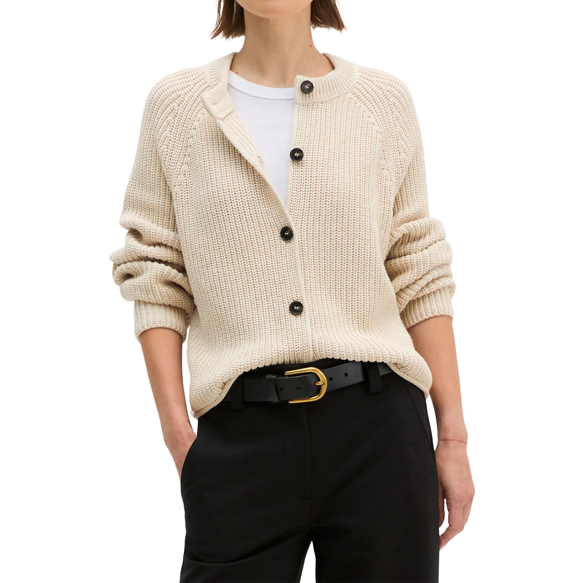 Marc O'Polo Sweater Damen Strickjacke 1er Pack Baumwolle (Packung, 1er Pack)