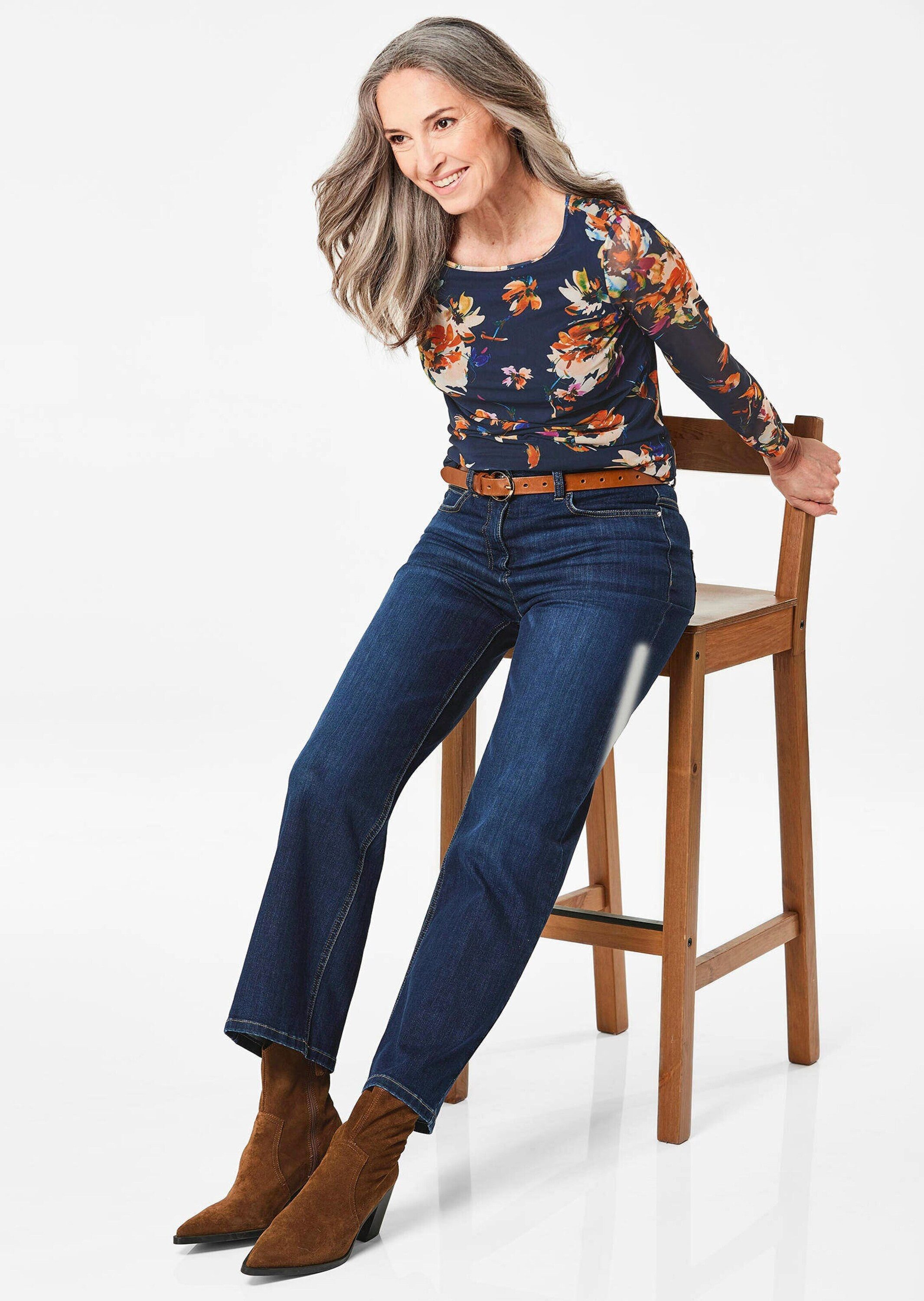 GOLDNER Print-Shirt Mesh-Shirt