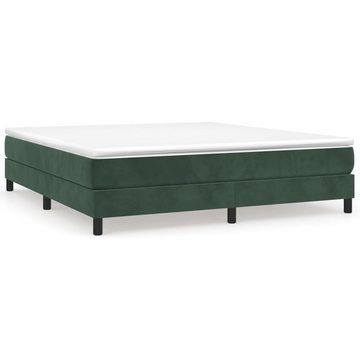 furnicato Bett Boxspringbett mit Matratze Dunkelgrün 180x200 cm Samt