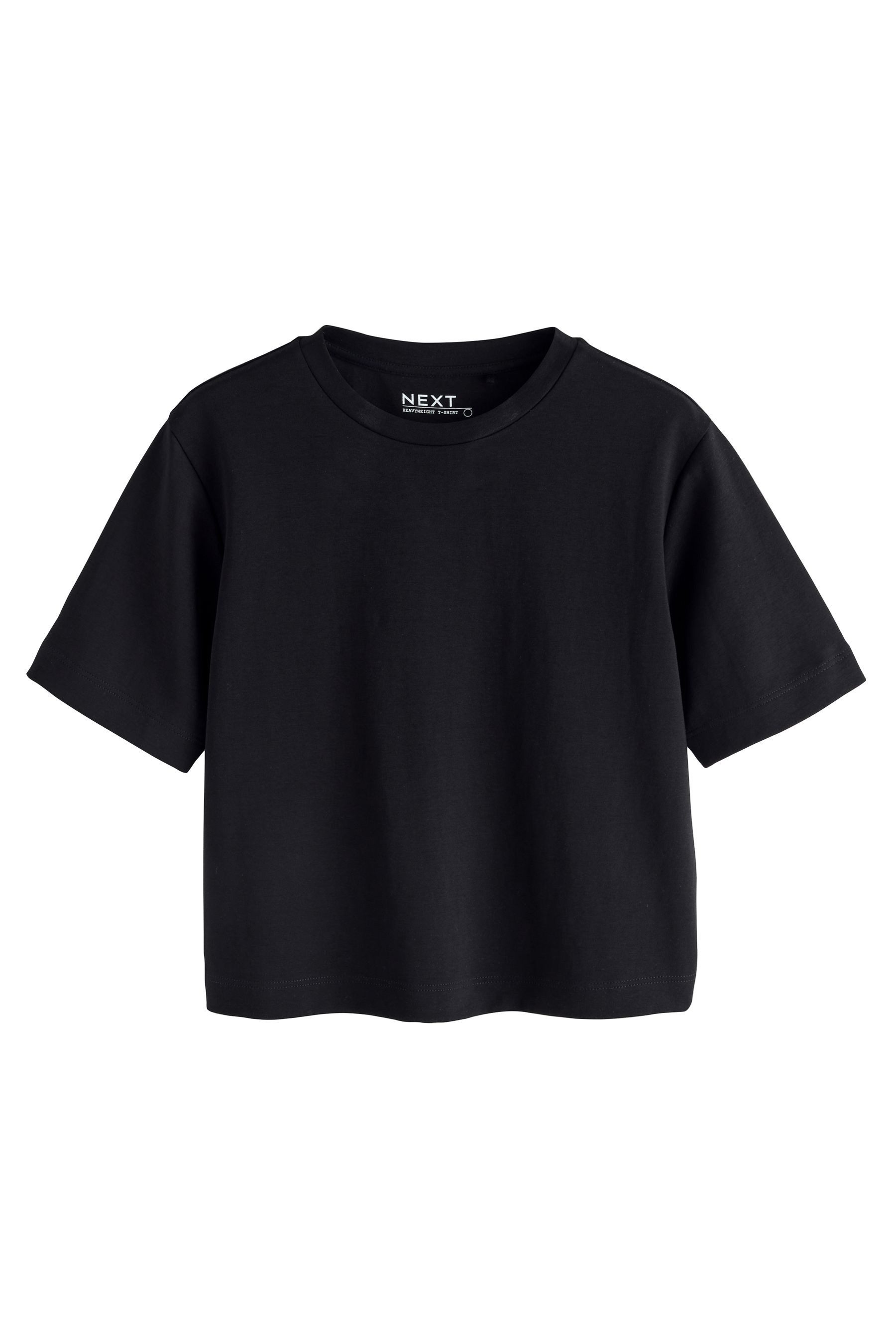 Next T-Shirt Schweres T-Shirt mit Rundhalsausschnitt (1-tlg)