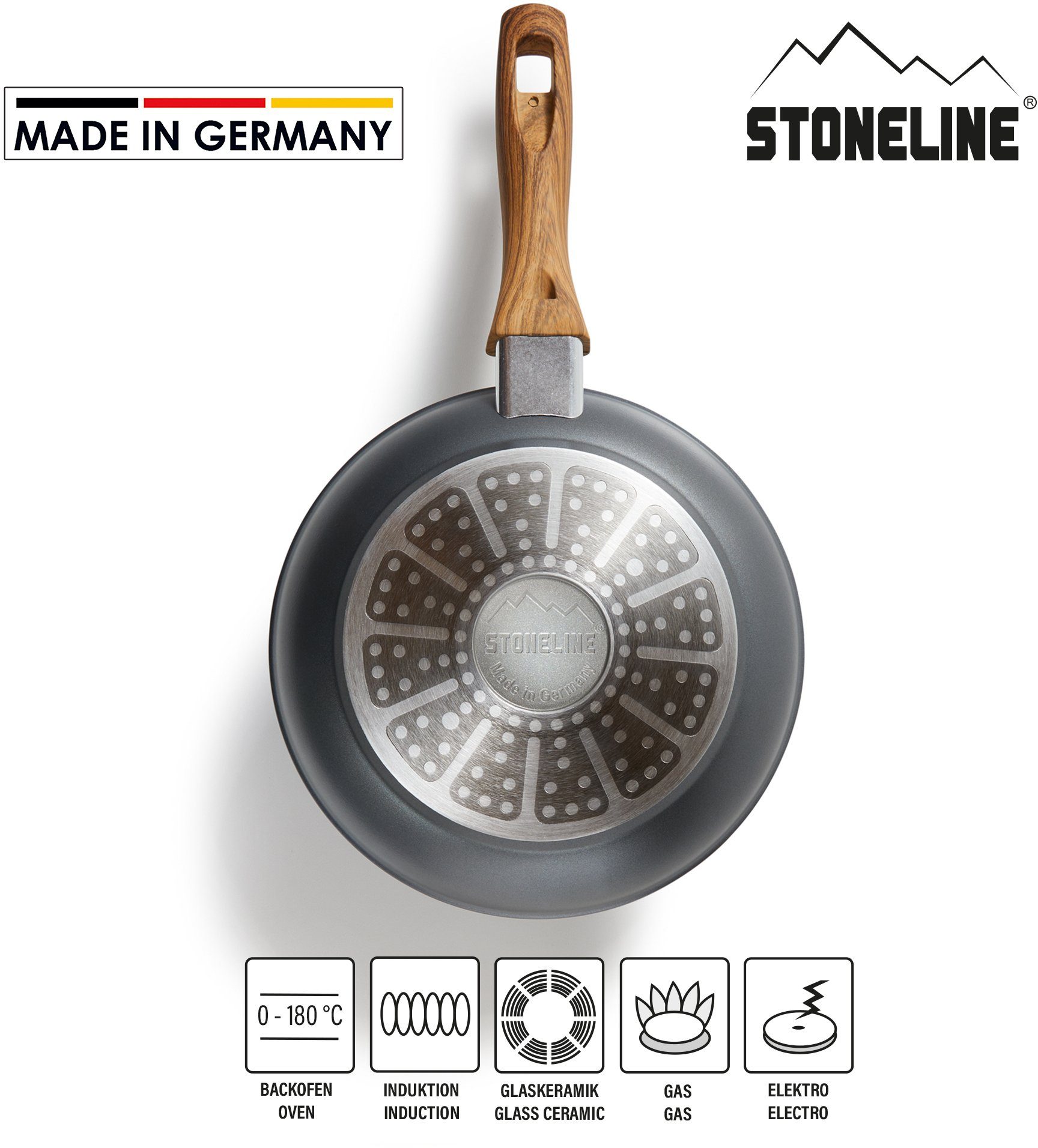 STONELINE Bratpfanne Back Aluminium Nature, Induktion to (1-tlg)