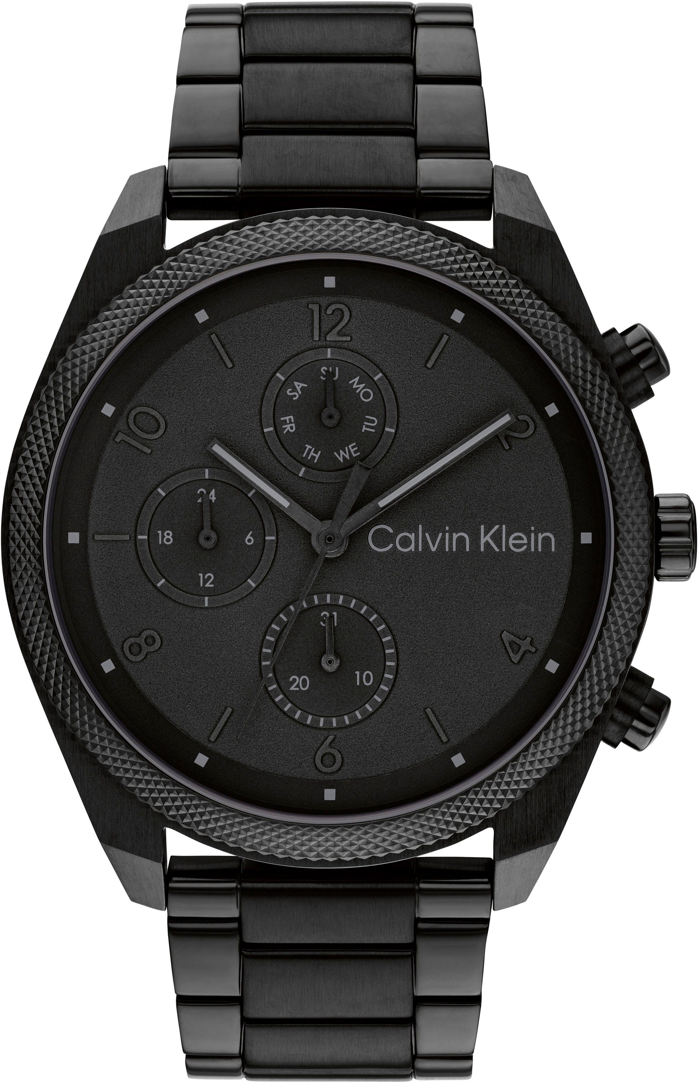 Calvin Klein Multifunktionsuhr ARCHITECTURAL, 25200359, Quarzuhr, Armbanduhr, Herrenuhr, Datum, IP-Beschichtung