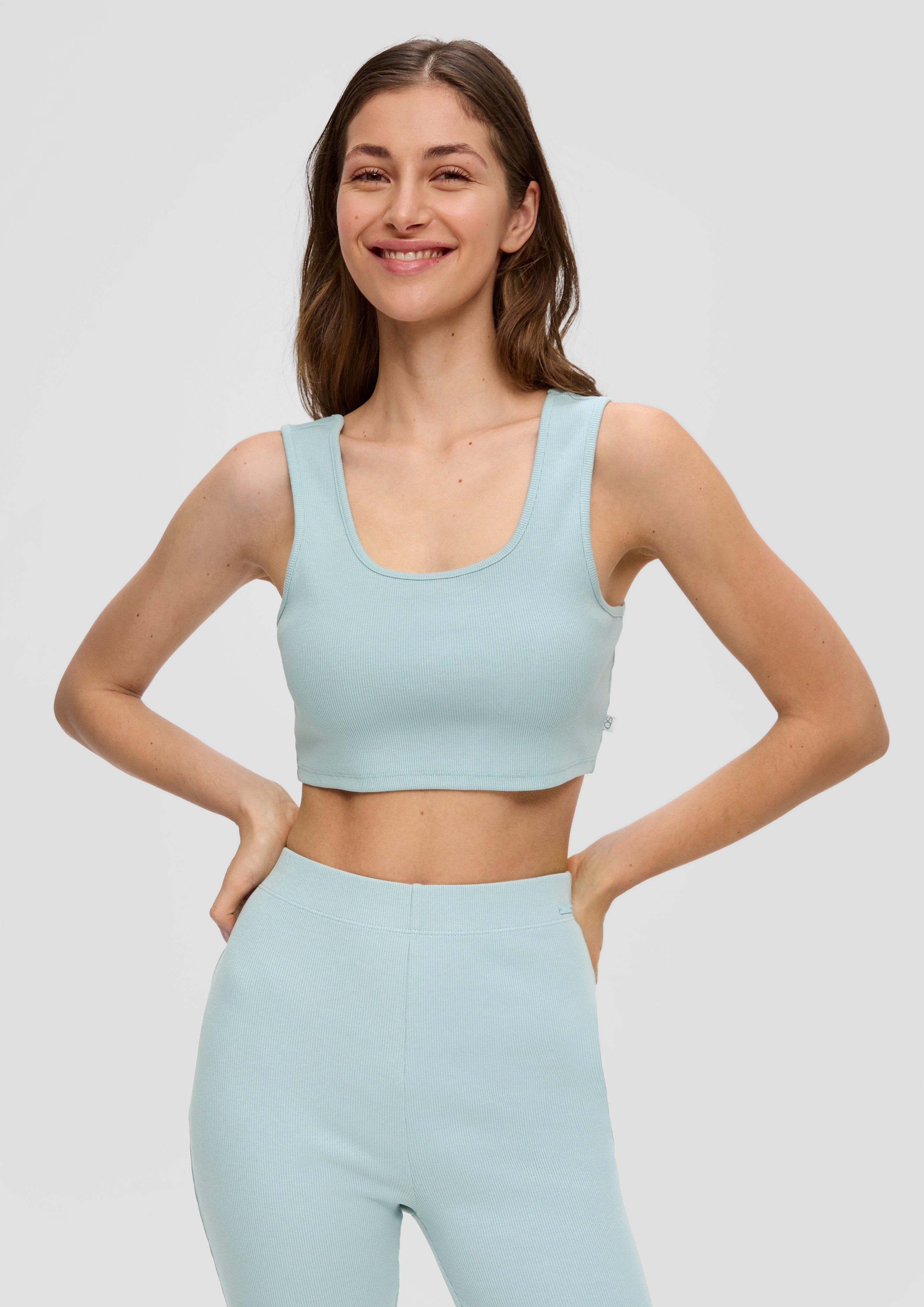 Shirttop Top aus Rippware
