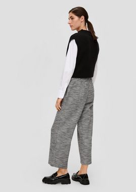 s.Oliver BLACK LABEL 7/8-Hose Regular: Culotte mit Musterstruktur