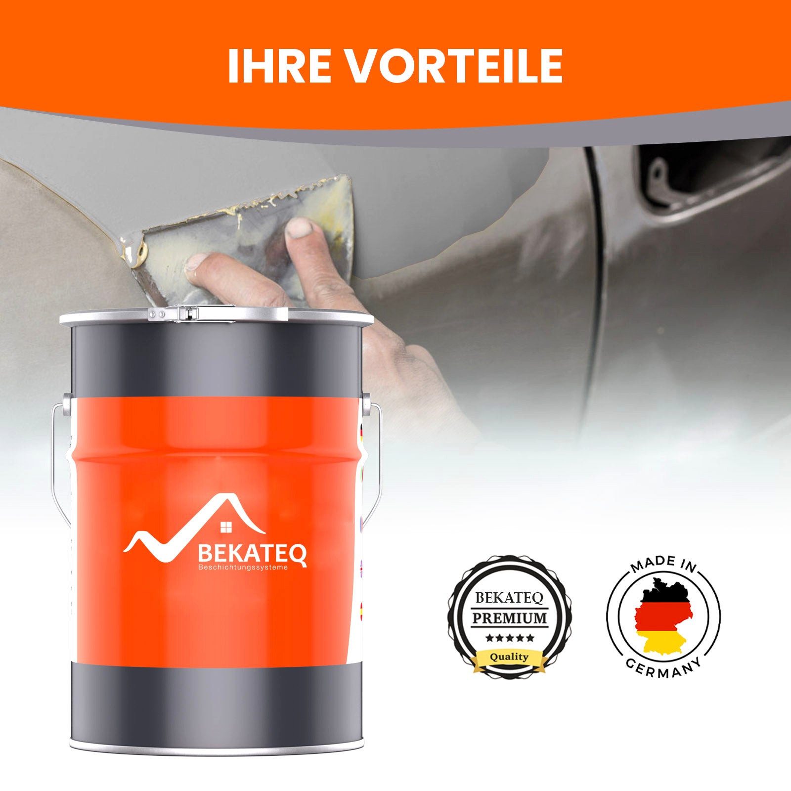 BEKATEQ Spachtelmasse BK-110EP Feinspachtel 2K, Epoxidharz für Boden Auto Boot - Risse, Löcher reparieren – Bild 5 von 5