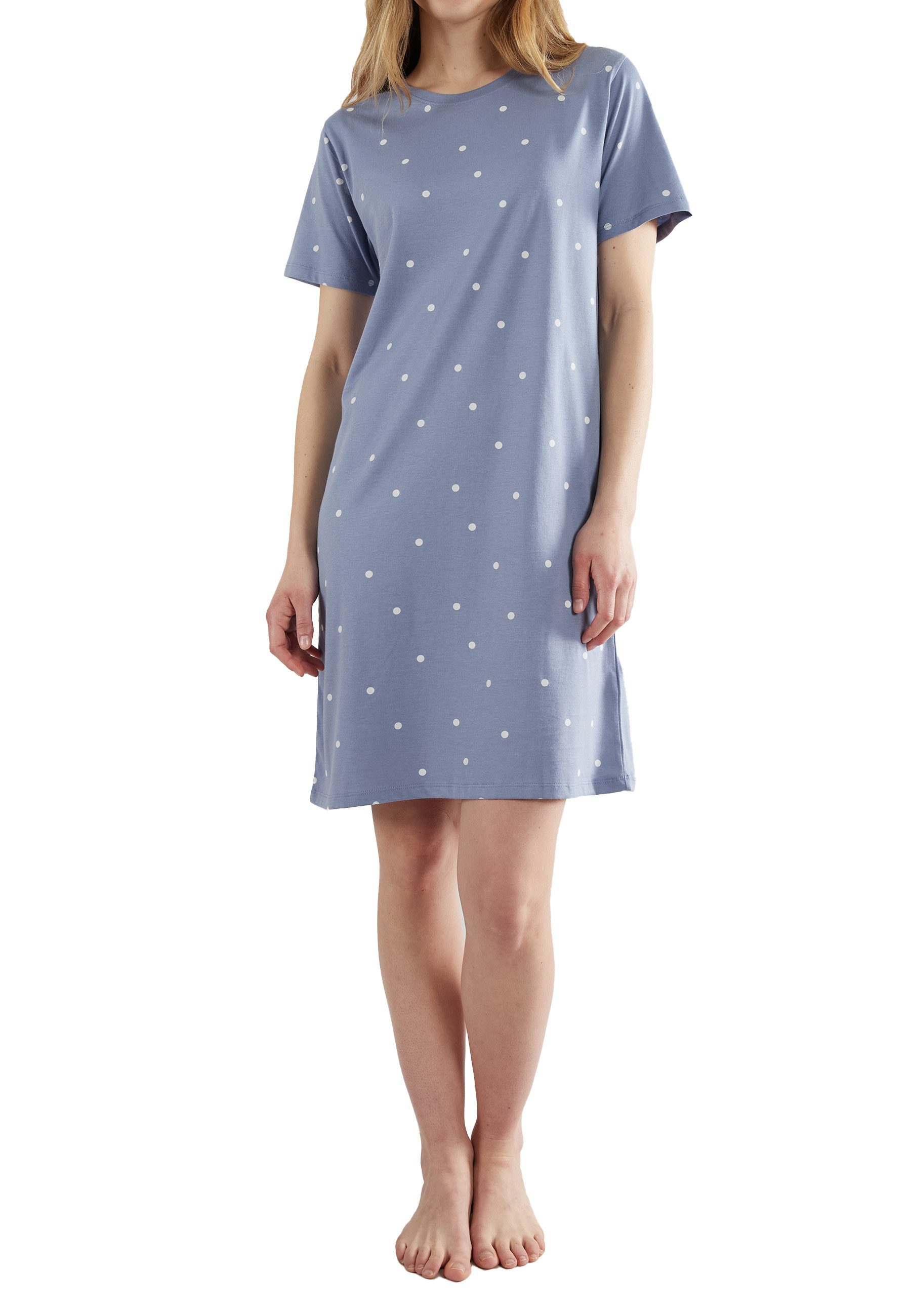 TOM TAILOR Nachthemd TOM TAILOR Damen Nachthemd blau gepunktet (1-tlg) günstig online kaufen