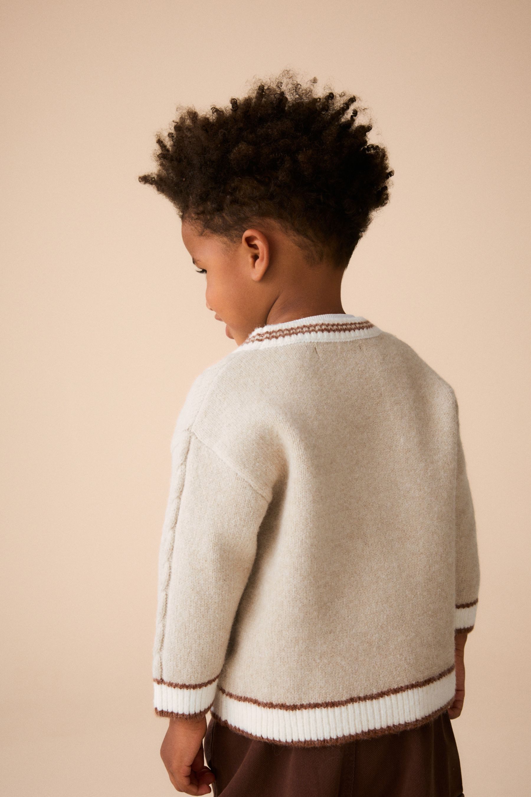 Next Strickjacke Strickjacke aus 100 % Baumwolle mit Figuren (1-tlg) – Bild 2 von 5