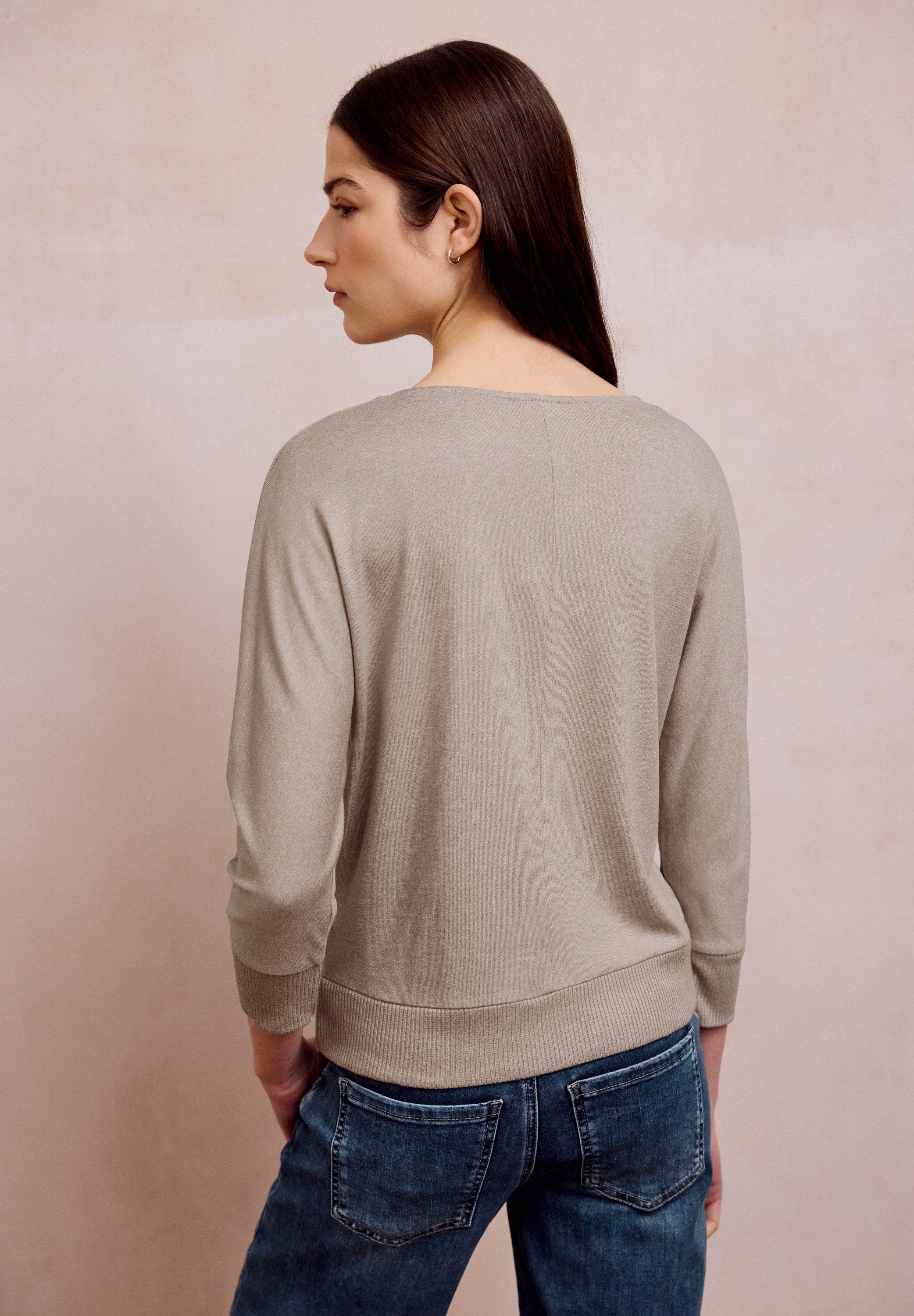 STREET ONE STUDIO 3/4-Arm-Shirt mit U-Boot-Ausschnitt