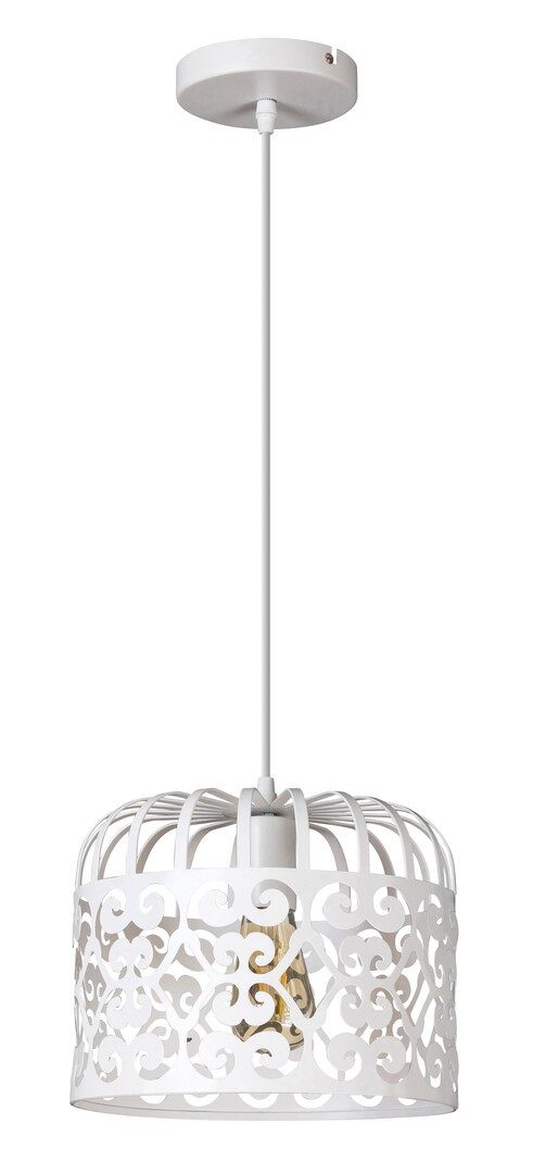Rabalux Pendelleuchte "Alessandra" Metall, weiß, rund, E27, ø260mm