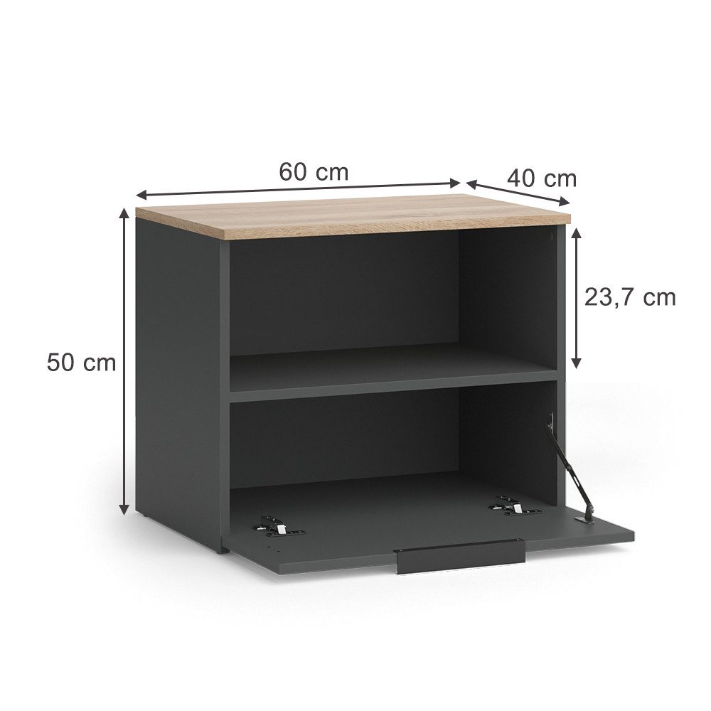 Vicco Highboard Wido, Anthrazit/Sonoma, 60 x günstig online kaufen