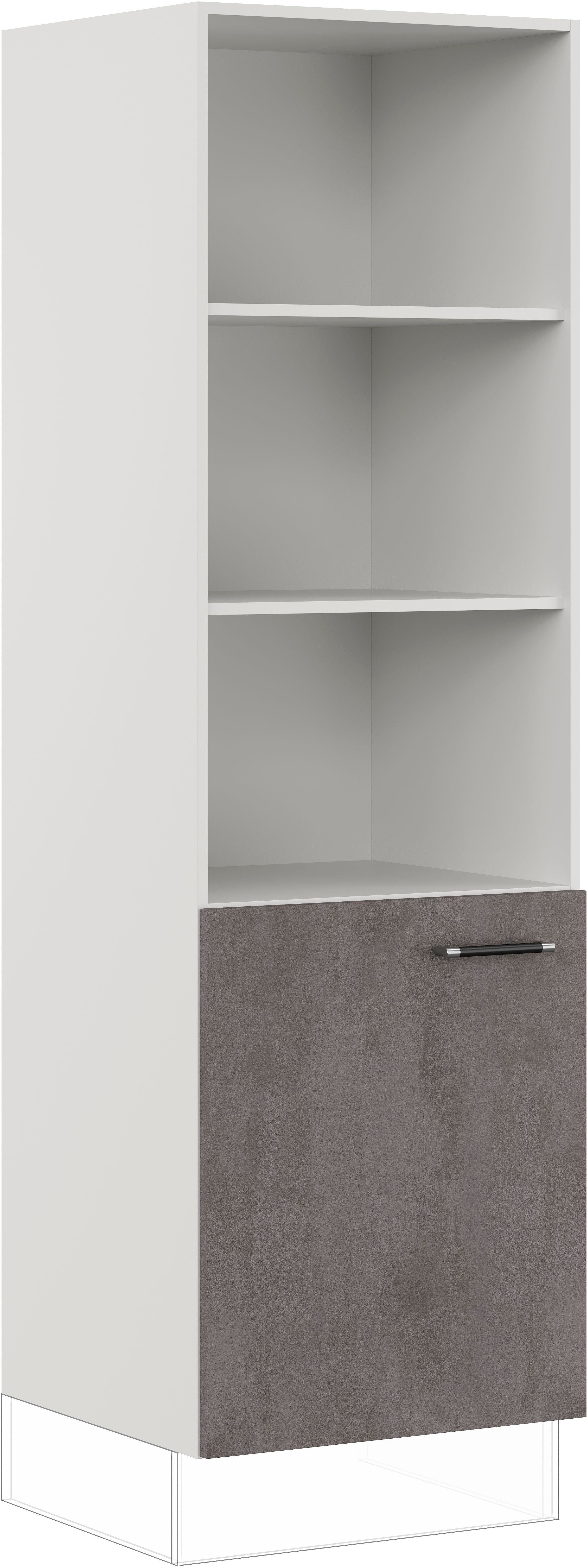 IMPULS KÜCHEN Seitenschrank "Prag", Breite/Höhe: 60/190,7 cm vormontiert, mit Drehtür, mit verstellbaren Fachböden