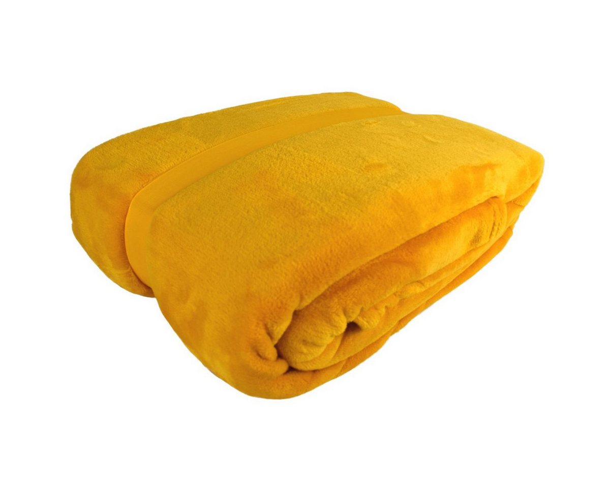Wohndecke Kuscheldecke XXL 180x220cm in 8 Farben Wählbar Große Wohndecke, VIVA, extra weit