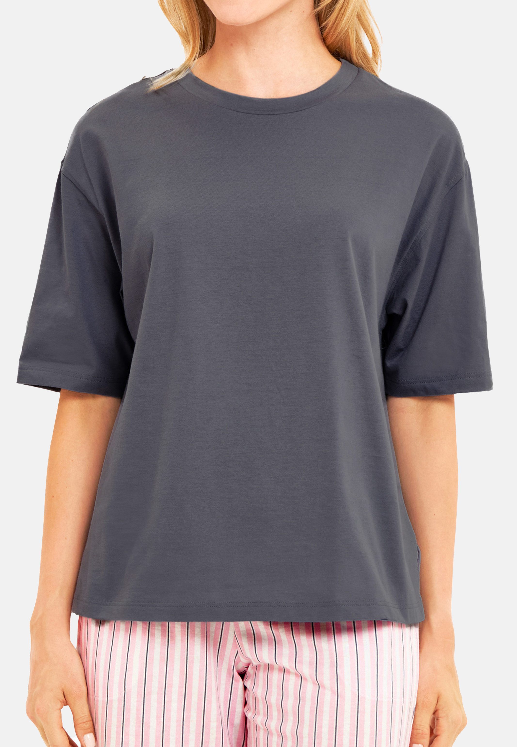 Rösch Pyjama Basic (1 tlg) Schlafanzug Oberteil - Baumwolle - Atmungsaktiv