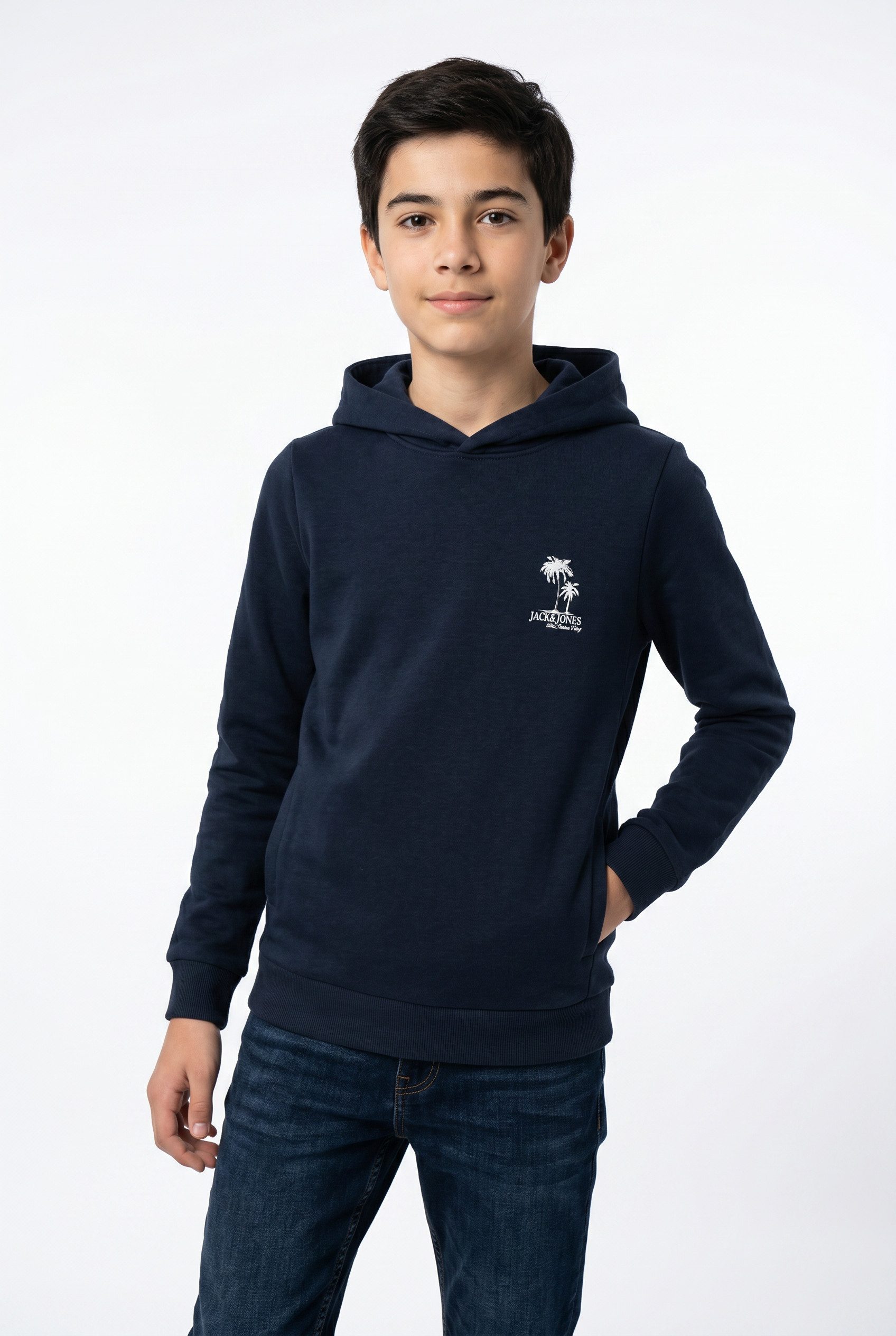 Jack & Jones Junior Kapuzensweatshirt JORAFA CHEST SWEAT HOOD JNR
