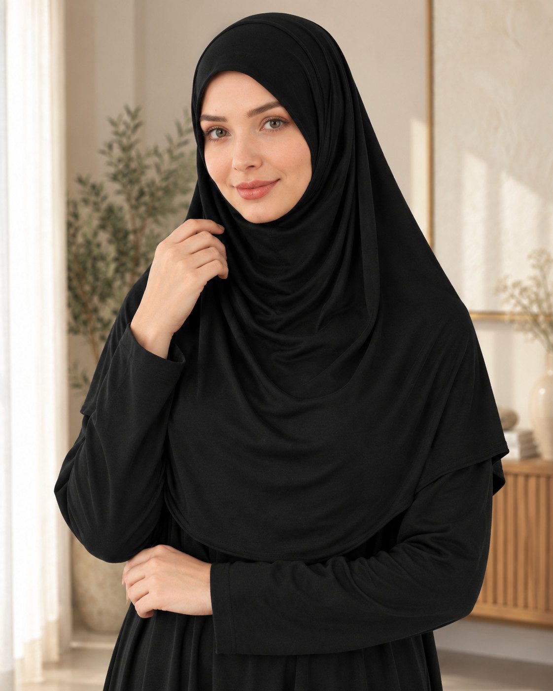 Modavitrini Tunikakleid Gebetskleid mit Hijab islamisches Kleid Kaftan Jilbab Abaya Namaz (Einteilig) komplett Set einteilig