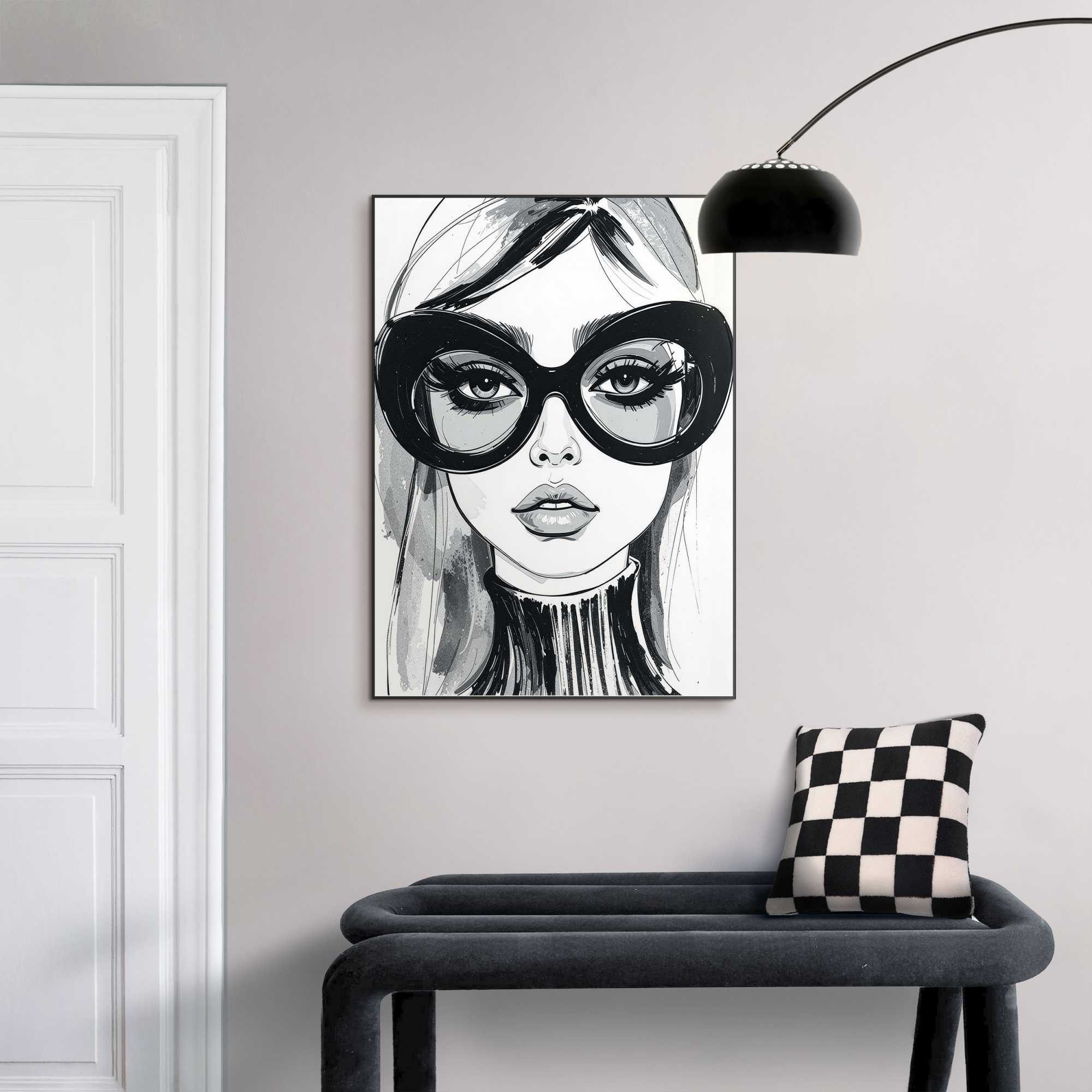 Reinders! Bild mit Rahmen Modischer Look, Fashion (1 St), Teenager Zimmer - Schwarz-Weiß - MDF - Fashion - 50x70 cm