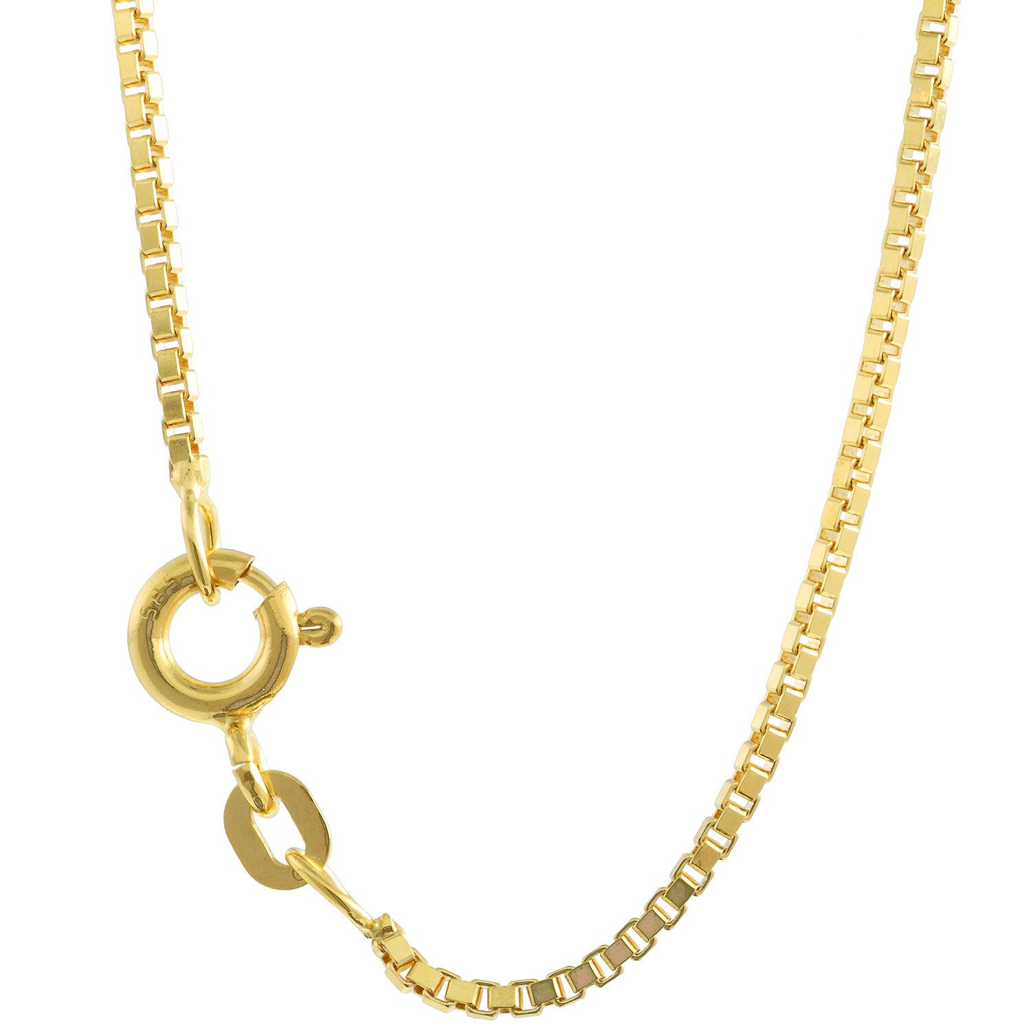 HOPLO Goldkette Goldkette Venezianerkette Halskette 1,2 mm - 38 cm 585-14 K günstig online kaufen