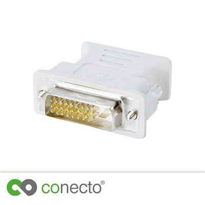 conecto Analoger Monitoradapter DVI-D-Stecker VGA-Kupplung (24+1-polig männlic Video-Adapter