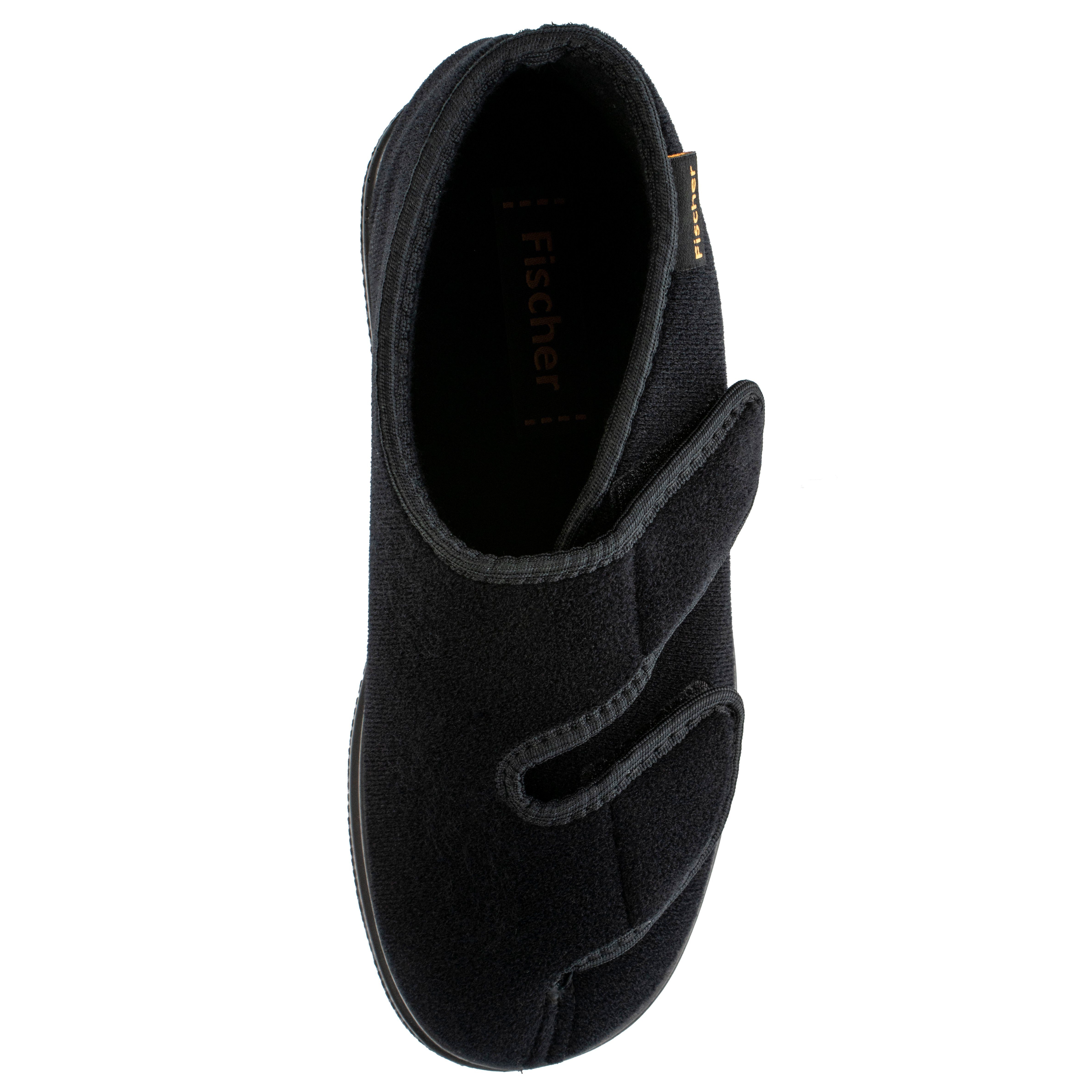 Fischer-Markenschuh Ortho Hausschuh mit Klettverschluss, Weite K, Einlegesohle herausnehmbar