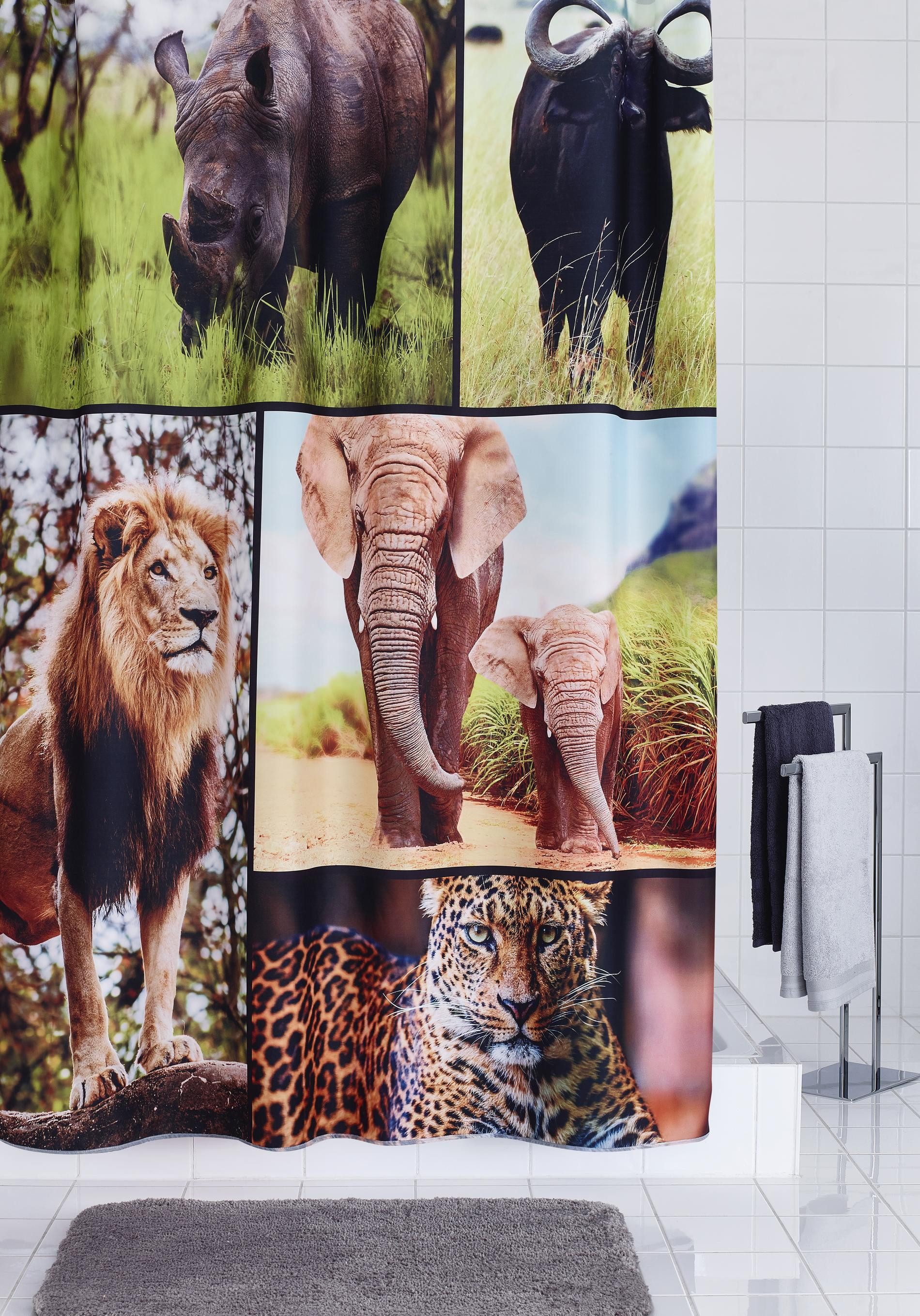 Ridder Duschvorhang Africa multicolor Breite 180 cm günstig online kaufen