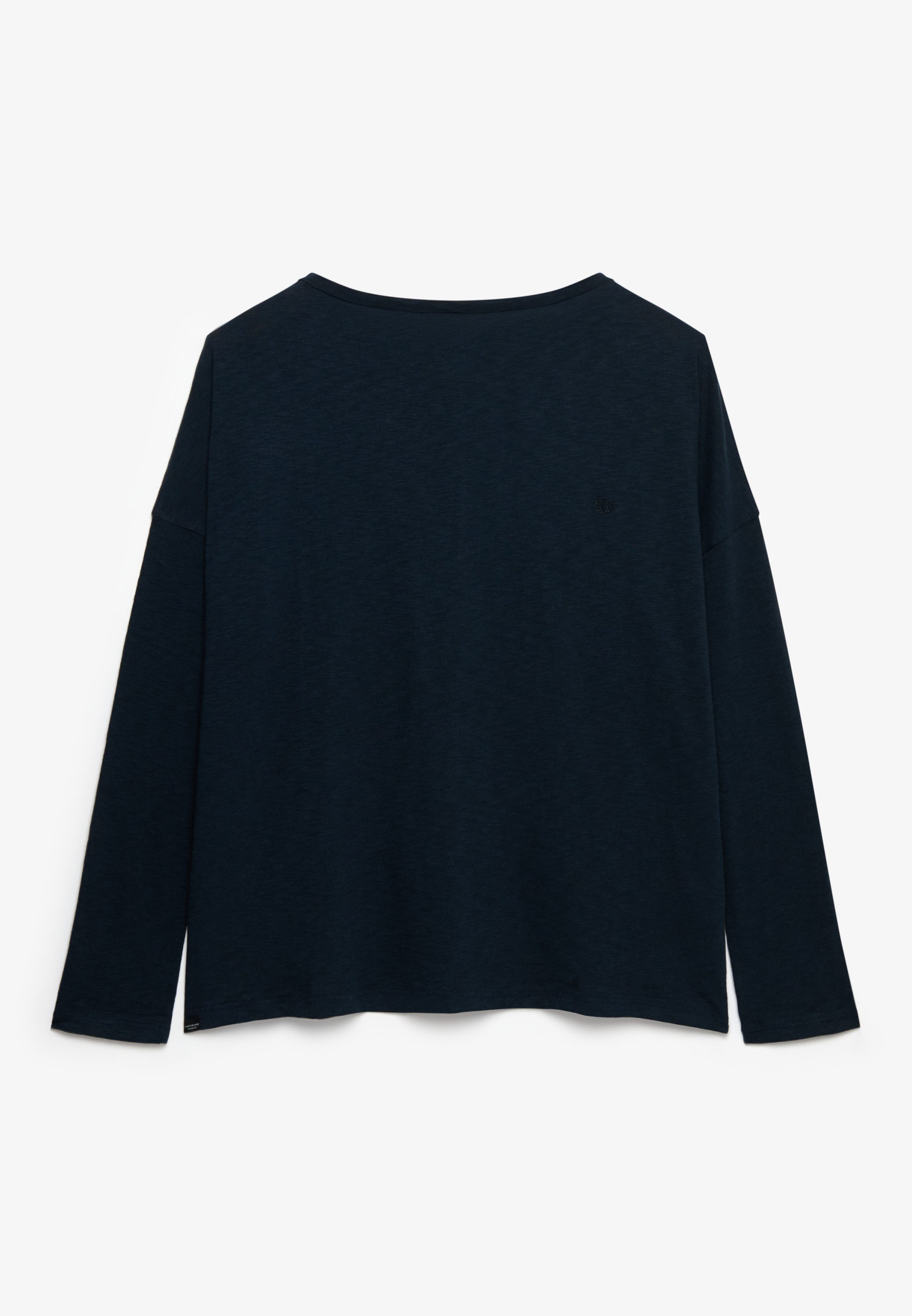 Superdry Langarmshirt STUDIOS BOAT NECK SLUB LS TOP Baumwollmischung, oversize