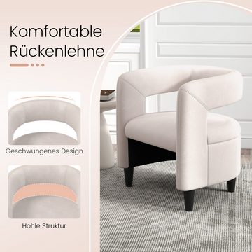 KOMFOTTEU Relaxsessel, Loungesessel mit Hocker, aus Samt