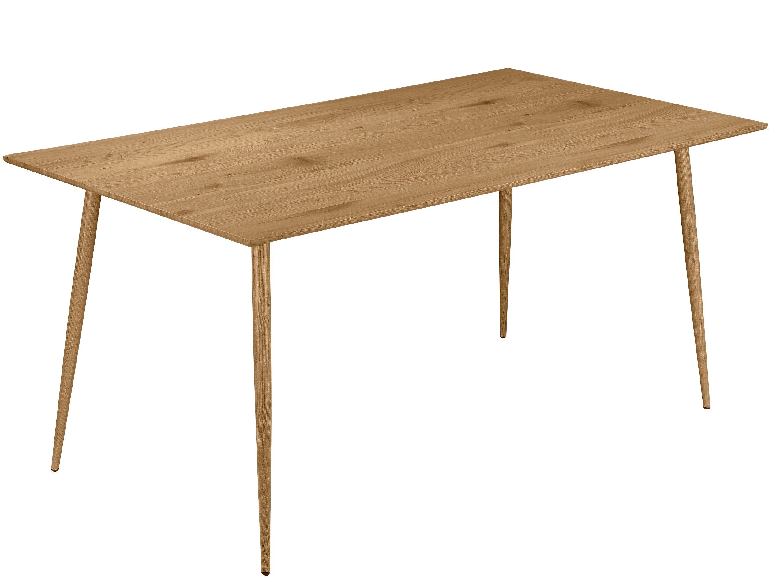 loft24 Essgruppe Matcha, (5-tlg), 1 Esstisch 120 cm, 4 Stühle, Sitzhöhe 48 cm