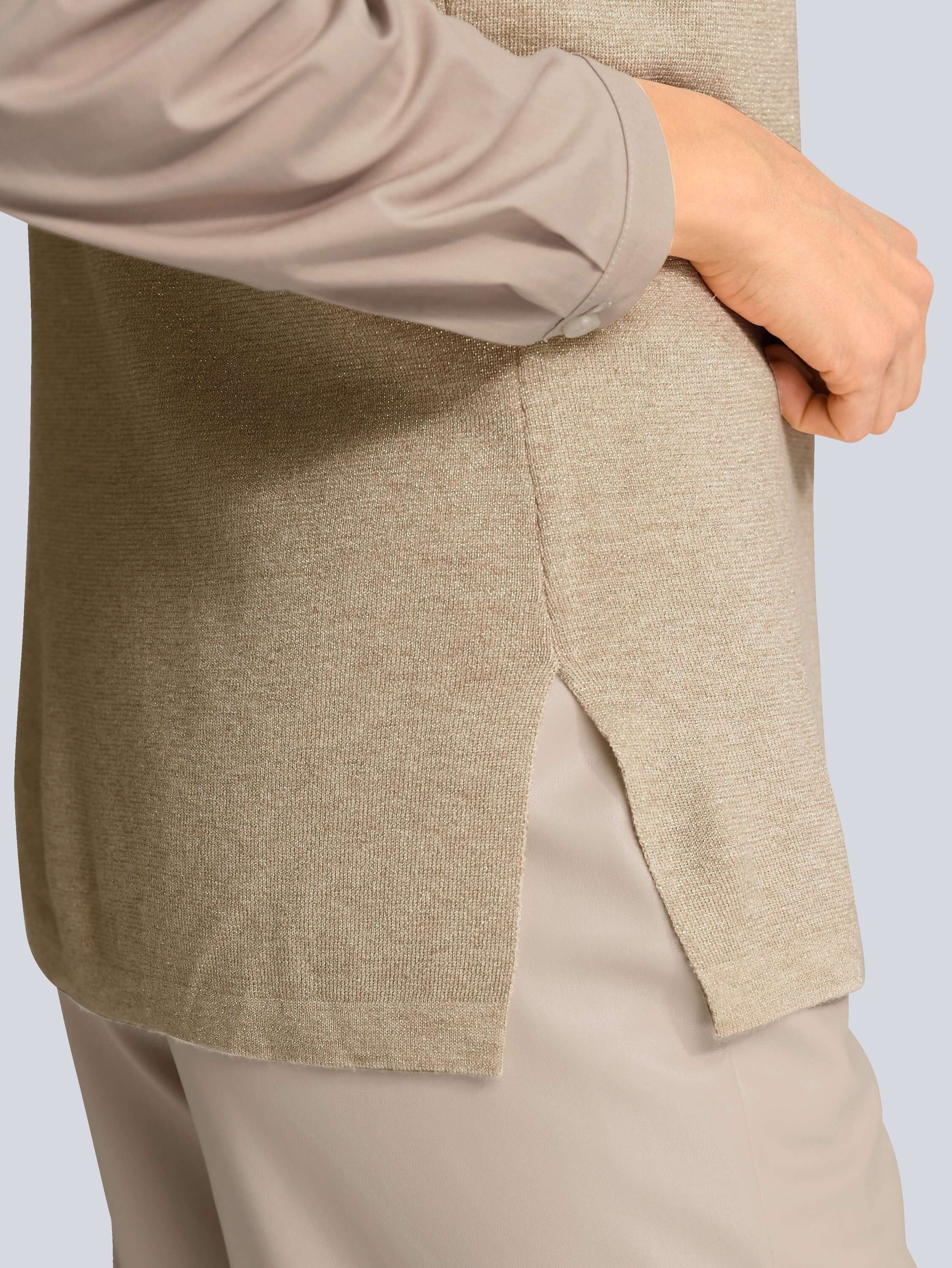 Alba Moda Pullunder Moderner Pullunder mit mit Rundhals Unifarbenes Design, runder Ausschnitt, ohne Verschluss