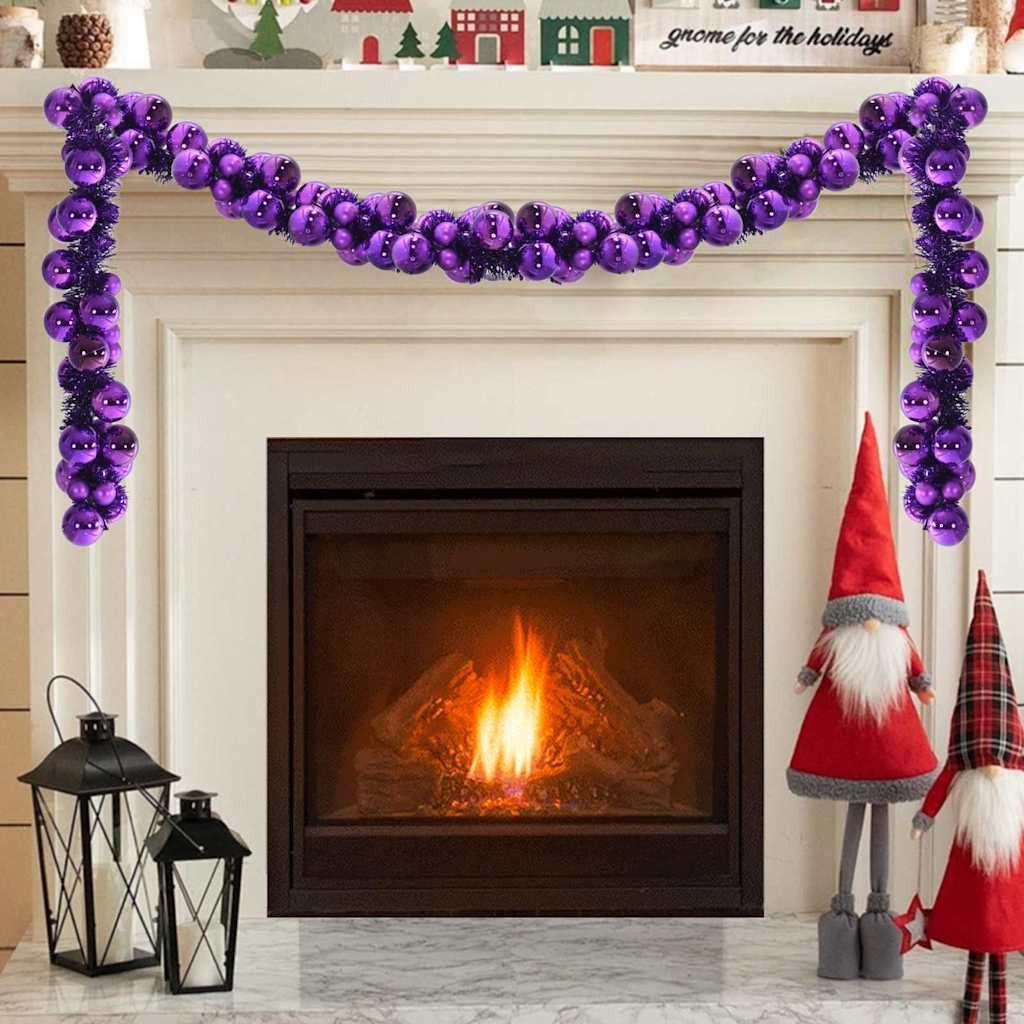 vidaXL Girlanden 186 cm Weihnachtsschmuck Weihnachtsdekoration Weihnachtskugelgirlande
