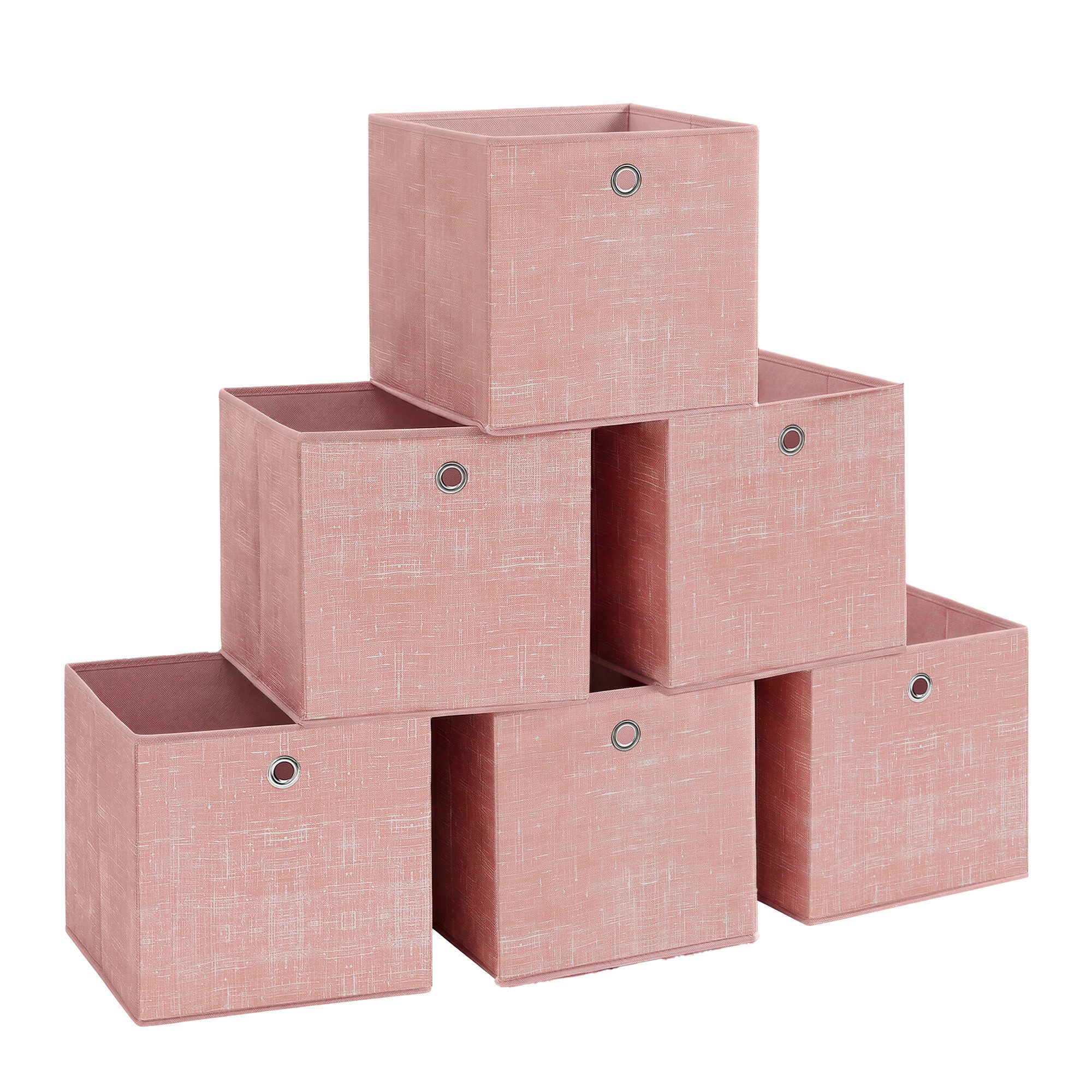 SONGMICS Aufbewahrungsbox Aufbewahrungsboxen, stoff, Ordnungsboxen, Organizer (Aufbewahrung, Organizer, für Würfelregal, mit Griff), 6er Set, aus Vliesstoff mit Griff, 30 x 30 x 30 cm