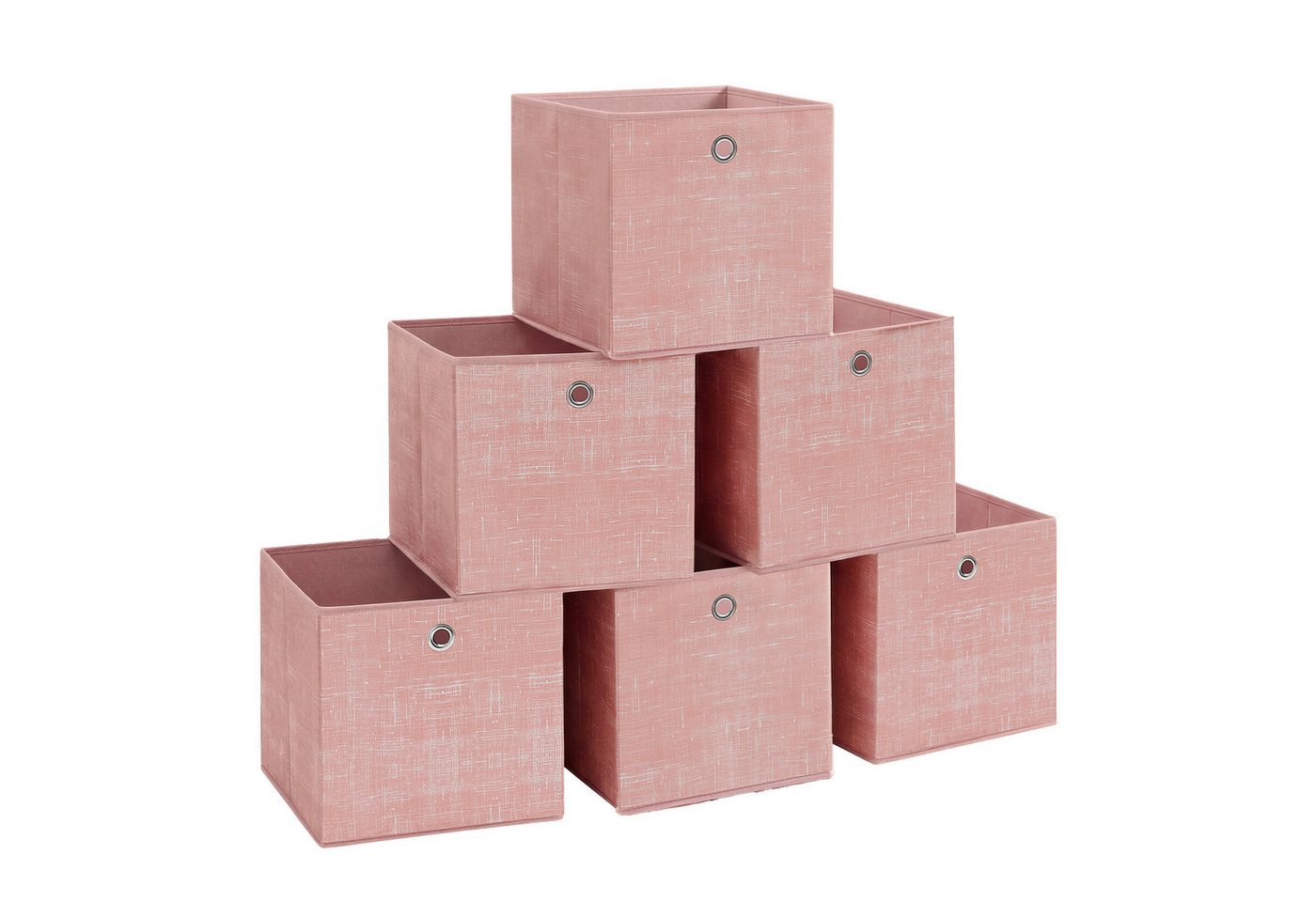 SONGMICS Aufbewahrungsbox Aufbewahrungsboxen, stoff, Ordnungsboxen, Organizer (Aufbewahrung, Organizer, für Würfelregal, mit Griff), 6er Set, aus Vliesstoff mit Griff, 30 x 30 x 30 cm