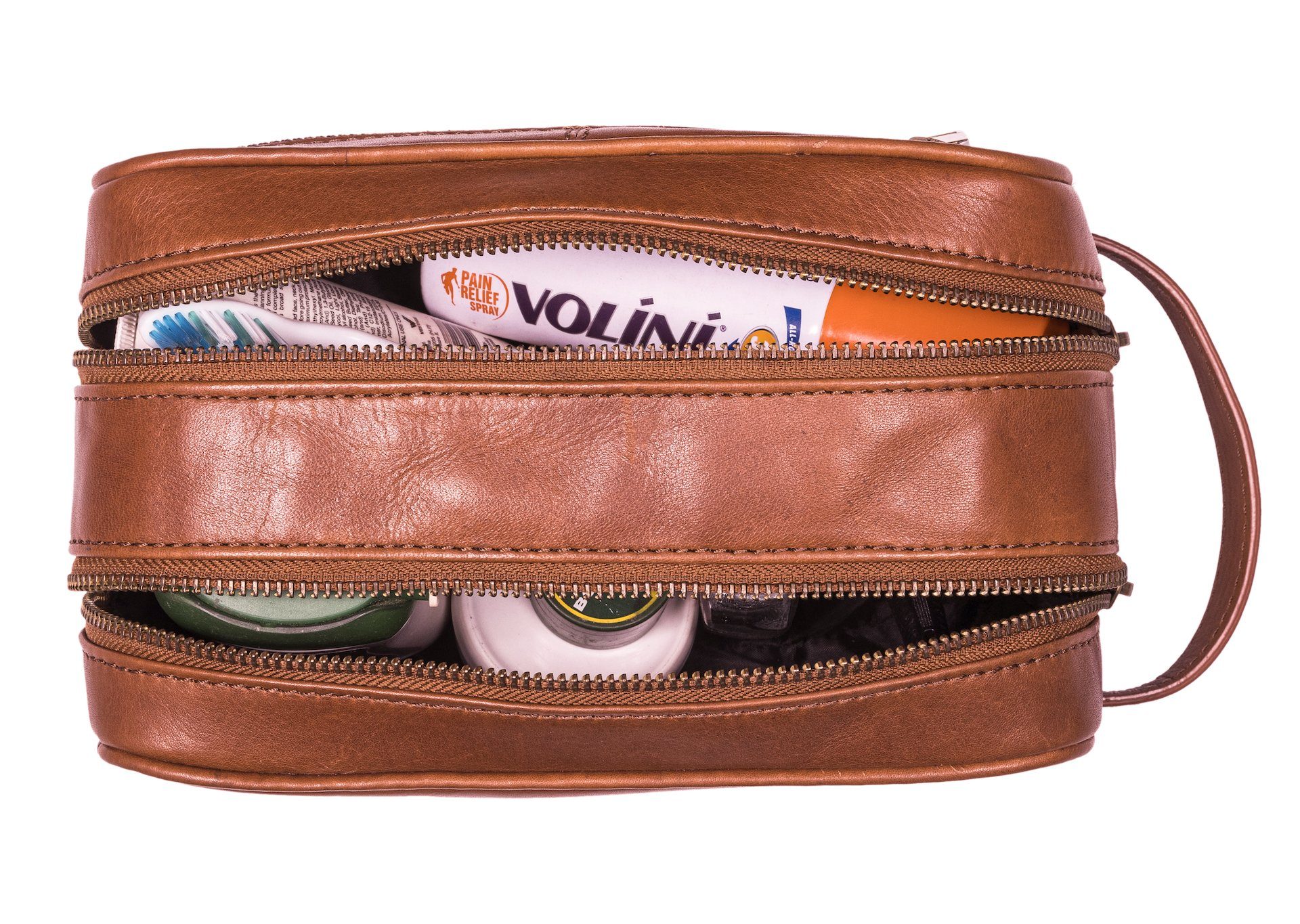 Benthill Kulturbeutel Echt Leder Kosmetiktasche weiche große Kulturbeutel T günstig online kaufen