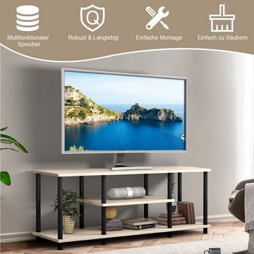 COSTWAY TV-Schrank Fernsehschrank 110cm breit, Holz