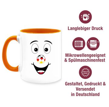Shirtracer Tasse Deutschland lustiges Gesicht, Keramik, 2024 Fussball EM Fanartikel