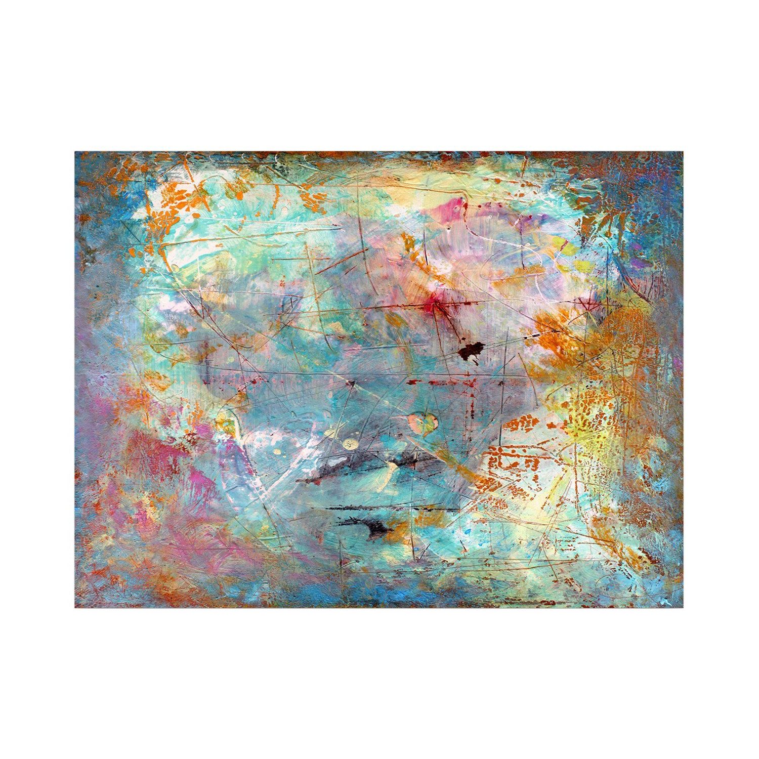 Wallity Leinwandbild Harmony, Abstrakt gemustert (1 St), 70x100 cm modernes Wandbild pflegeleicht