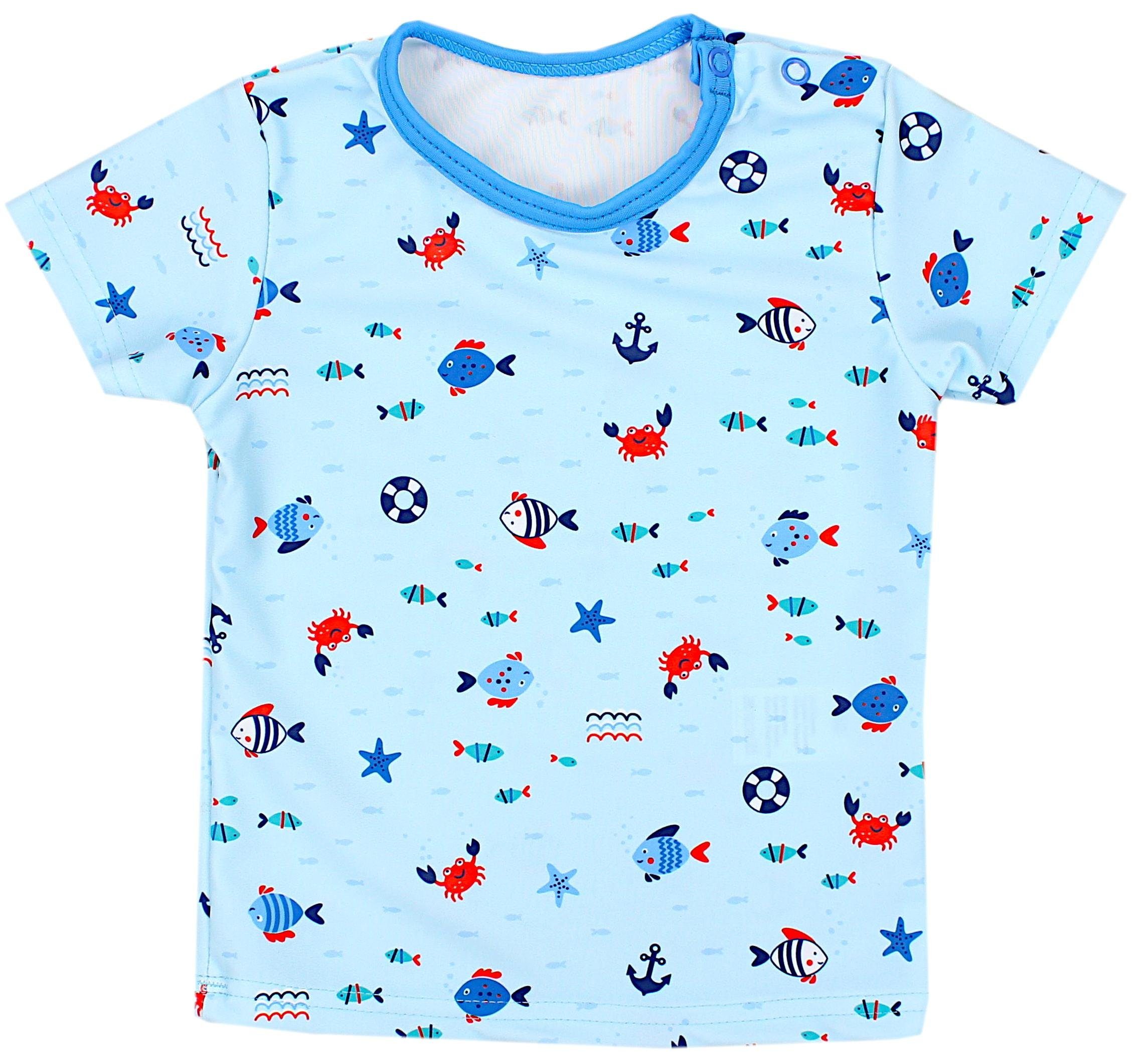 Aquarti Badeanzug Baby Jungen Zweiteiliger Kinder Badeanzug T-Shirt Badehose UV-Schutz