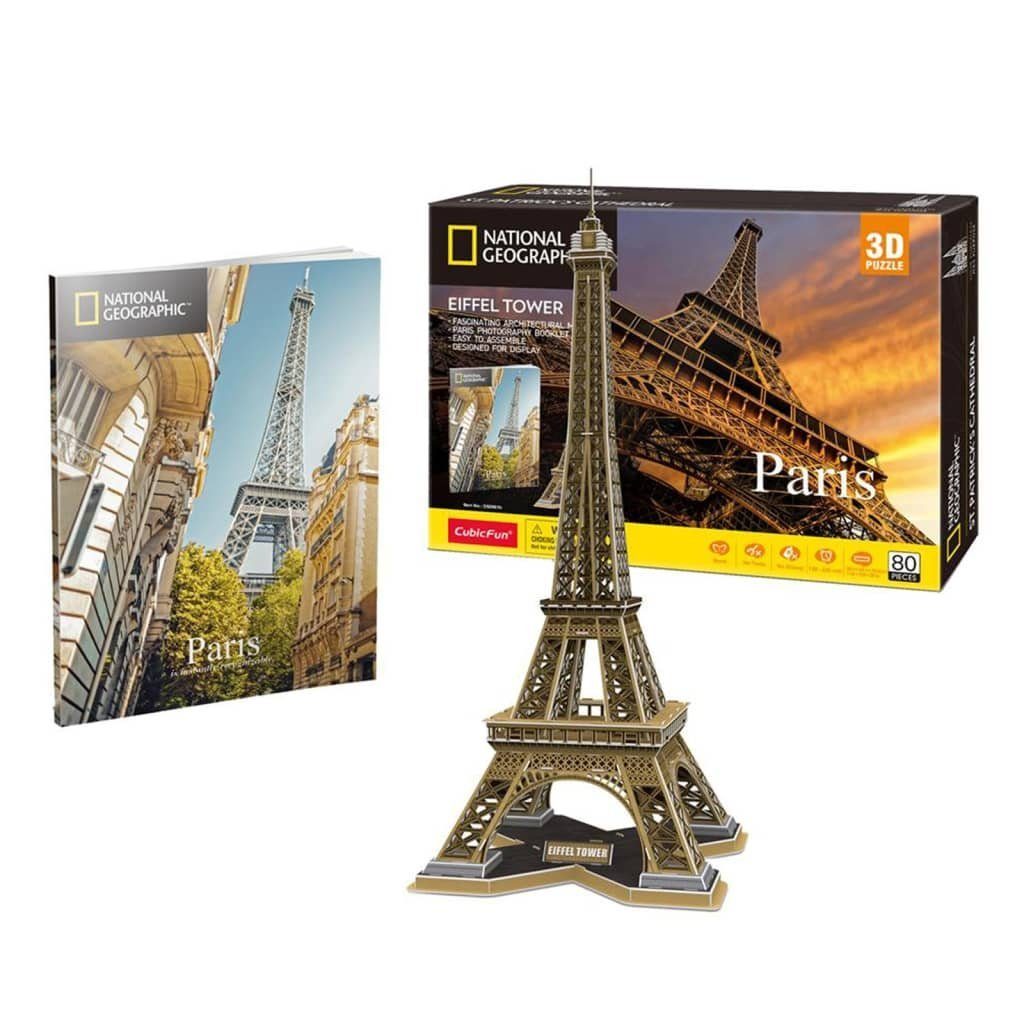 Cubic Fun Puzzle 3D-Puzzle Eiffel Tower 80-teilig, Puzzleteile