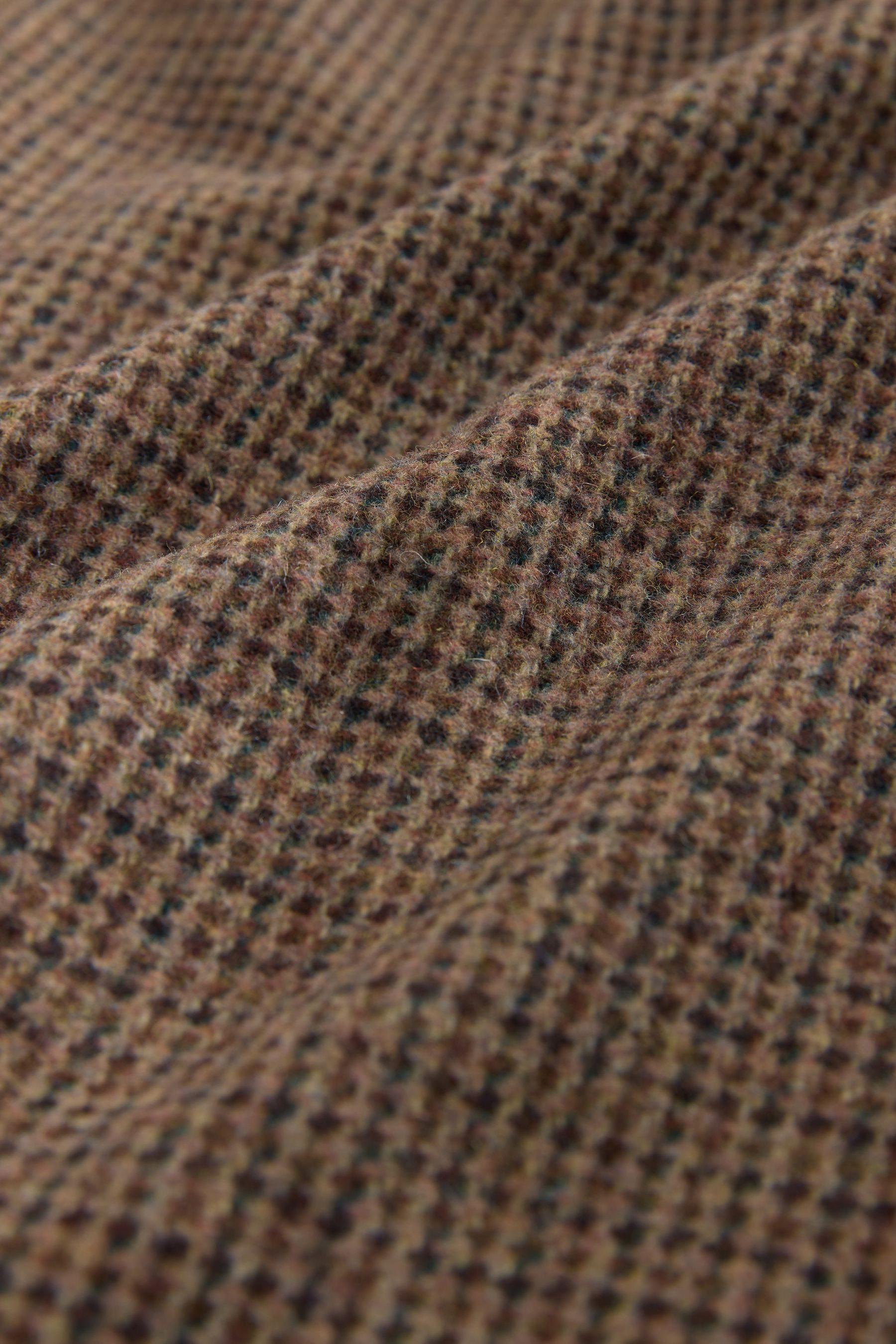 Next Wolljacke Strukturierte Chore Jacke mit Hahnentrittmuster (1-St)