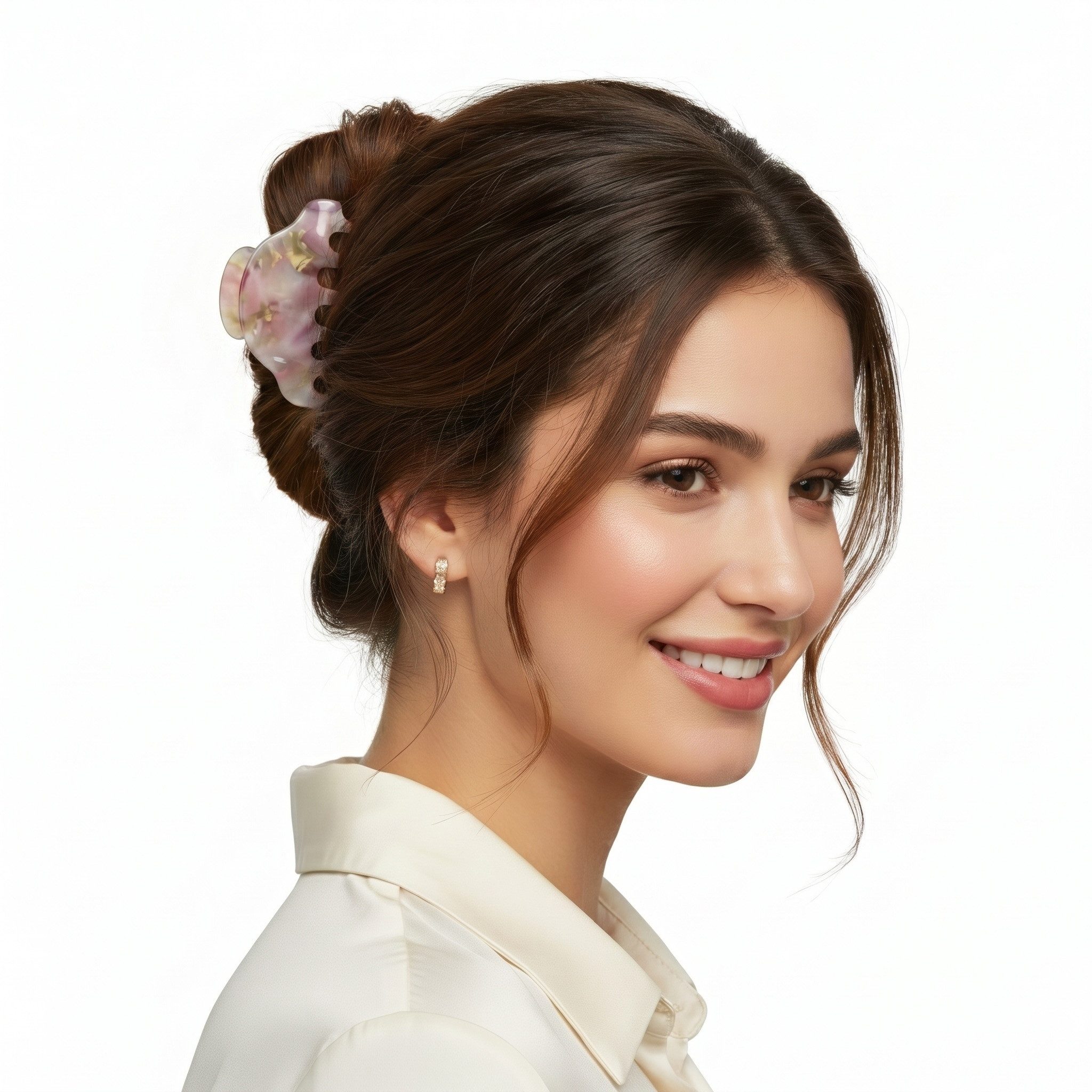The Beauty House Haarklammer Moderne Haarspange in Pastell-Marmoroptik, – stilvoller Haarschmuck & Haarclip für trendige Frisuren