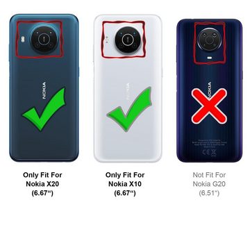 CoolGadget Handyhülle Magnet Case Handy Tasche für Nokia X20 / X10 6,67 Zoll, Hülle Klapphülle Ultra Slim Flip Cover für Nokia X20, X10 Schutzhülle