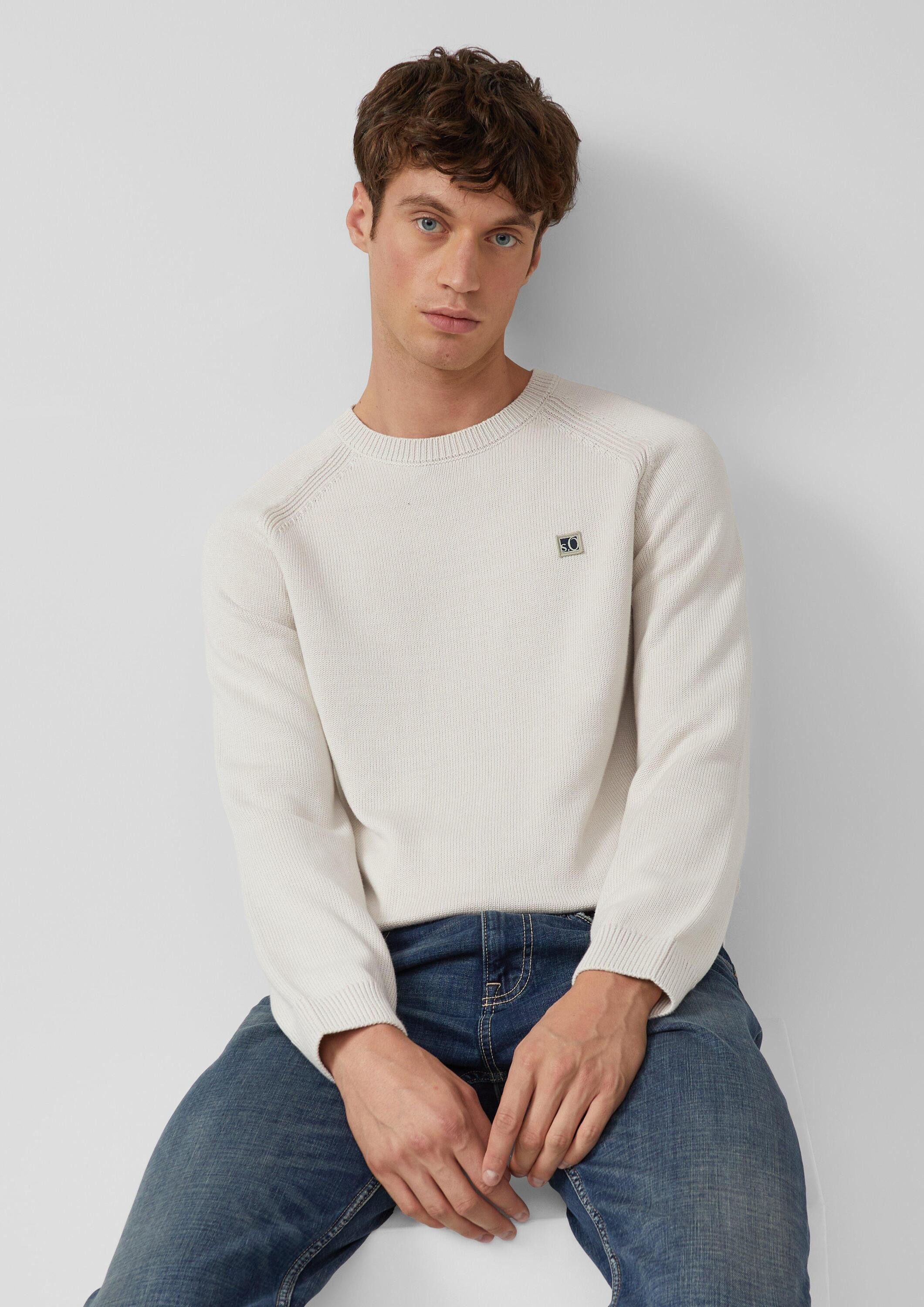 s.Oliver Longpullover Strickpullover Strickpullover aus Baumwolle mit Ragla günstig online kaufen