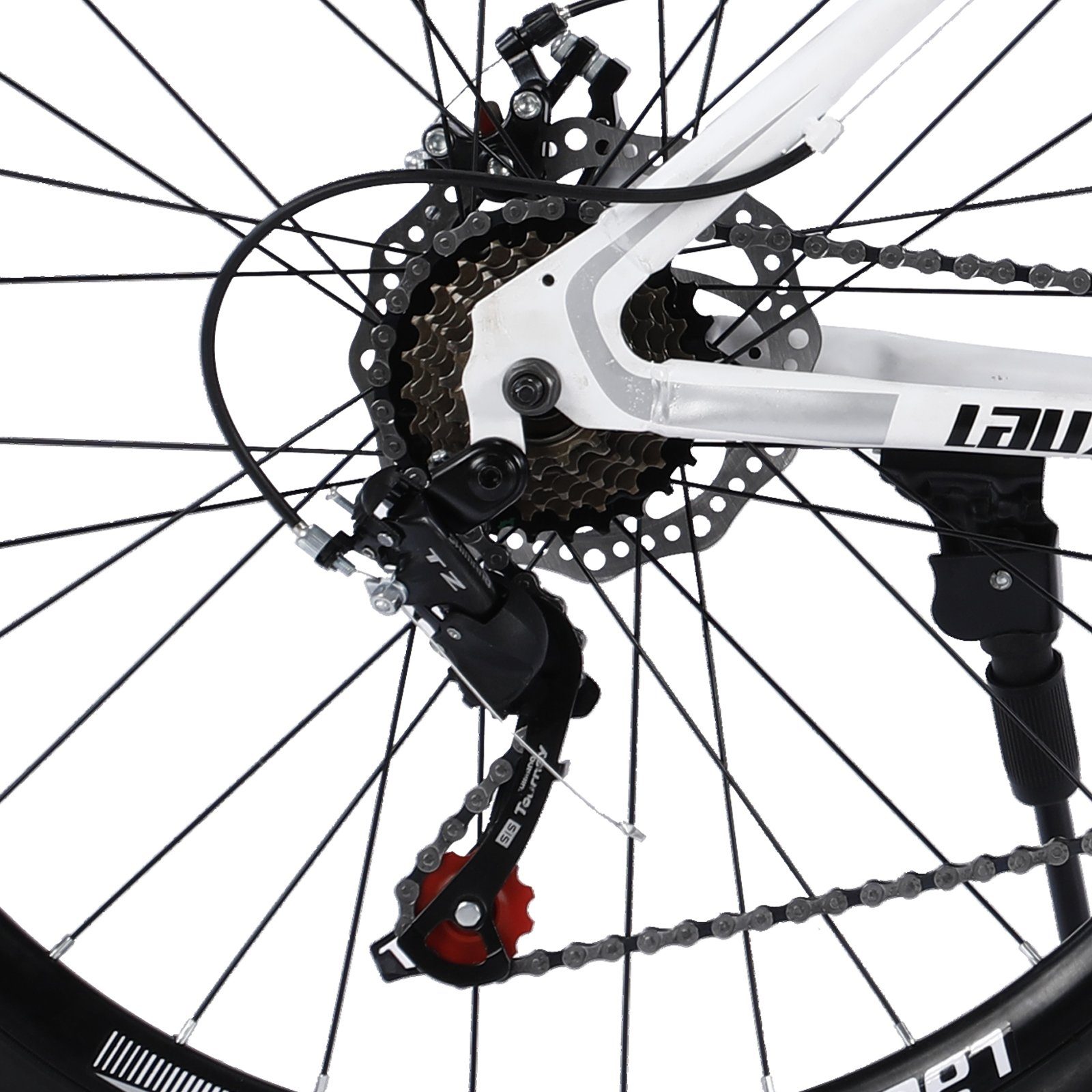 Lauxjack Mountainbike Lauxjack Fahrrad 26 & 28 Zoll Mountainbike, Scheibenbremse, herren, 21 Gang, Kettenschaltung, MTB für Damen und Herren, 21 Gang Shimano Tourney Schaltwerk