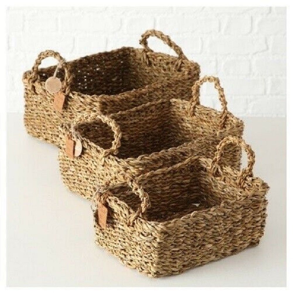 Meinposten Aufbewahrungskorb 3 Körbe Aufbewahrungskörbe Korb Aufbewahrungsk günstig online kaufen