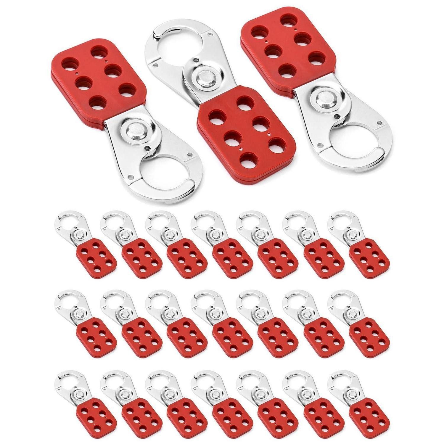 LuxusKollektion Vorhängeschloss Lock Out Tag Out Hasp Edelstahl Rot 24er Pack