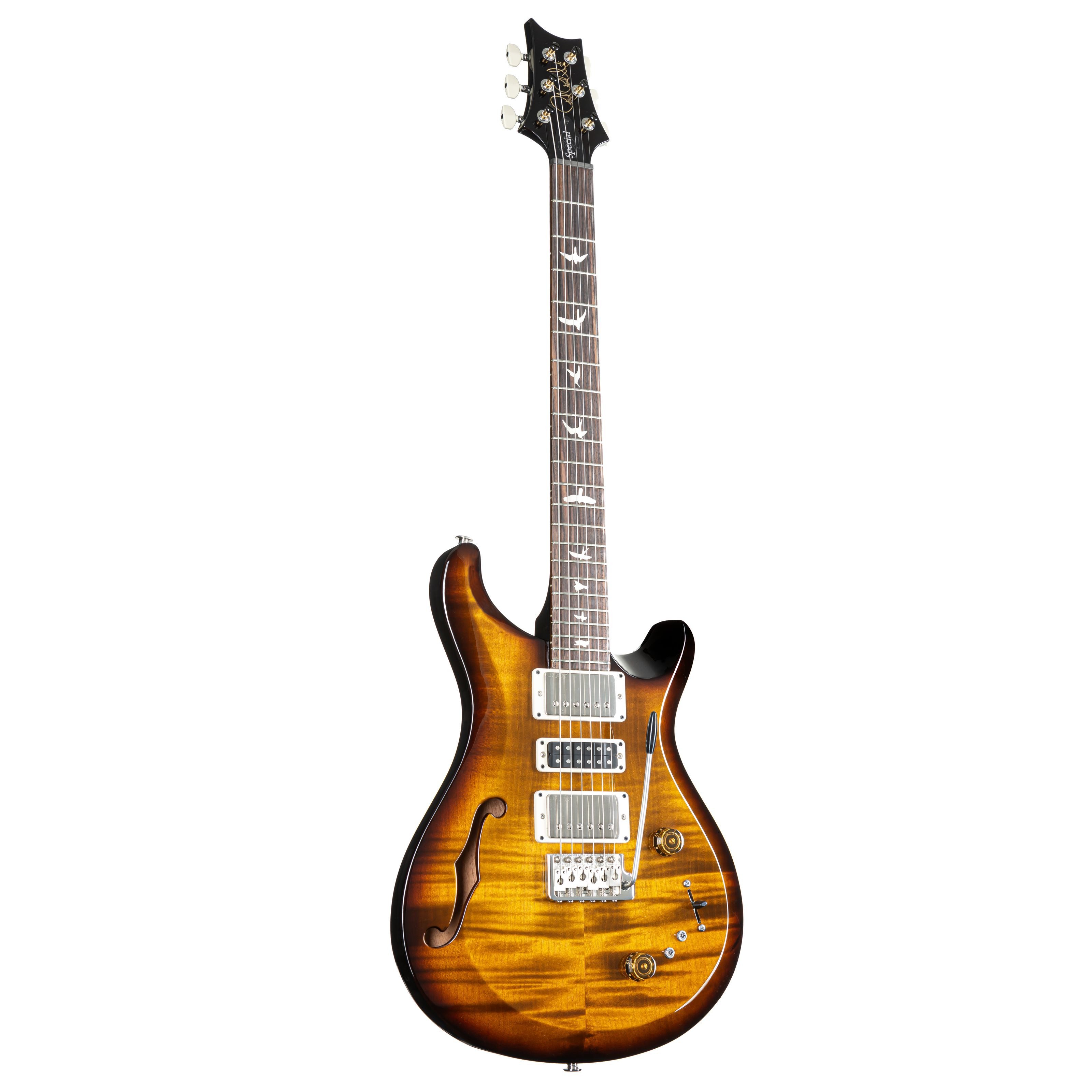 PRS E-Gitarre, E-Gitarren, Premium-Instrumente, S2 Special Semi-Hollow Black Amber - Custom E-Gitarre
