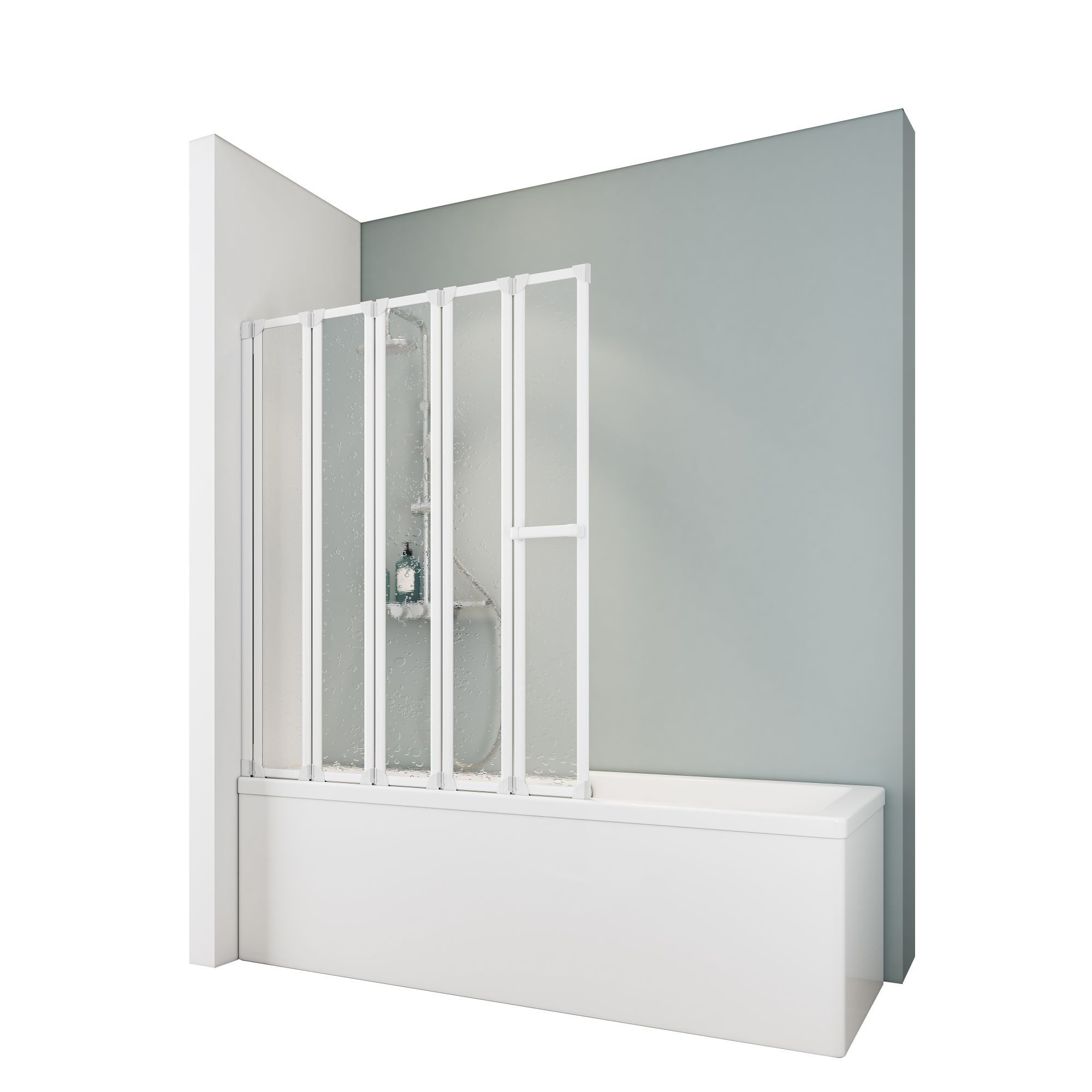 Schulte Badewannenfaltwand Komfort, Kunstglas, (5 tlg), 115x140 cm, mit Han günstig online kaufen